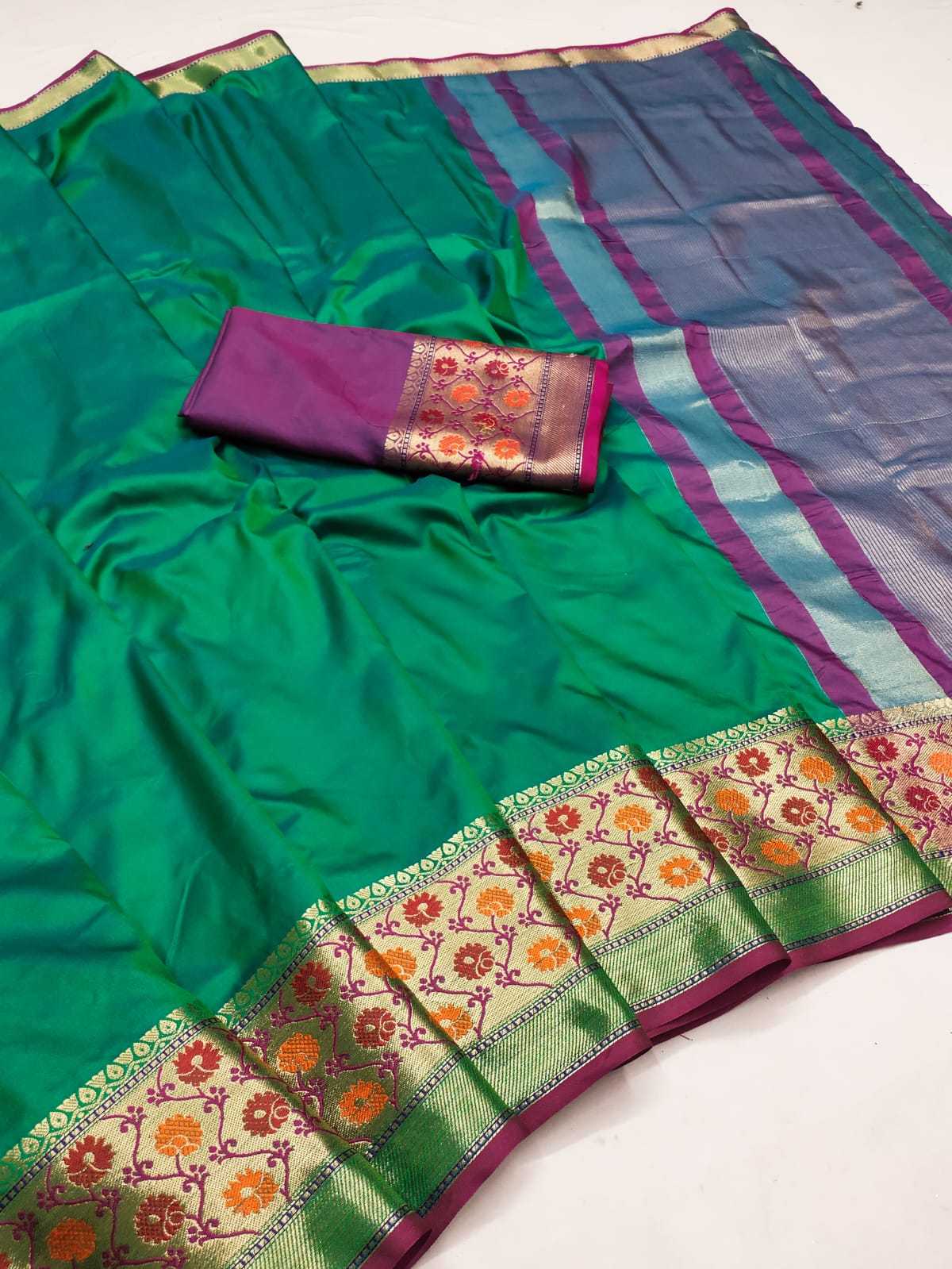 Ynf Mysore Silk RIN203 Semi-Mysore Silk Sarees Wedding Collections Festive Collections Wholesale Mysore Silk Sarees Traditional Silk Sarees Designer Silk Sarees Manufacturer