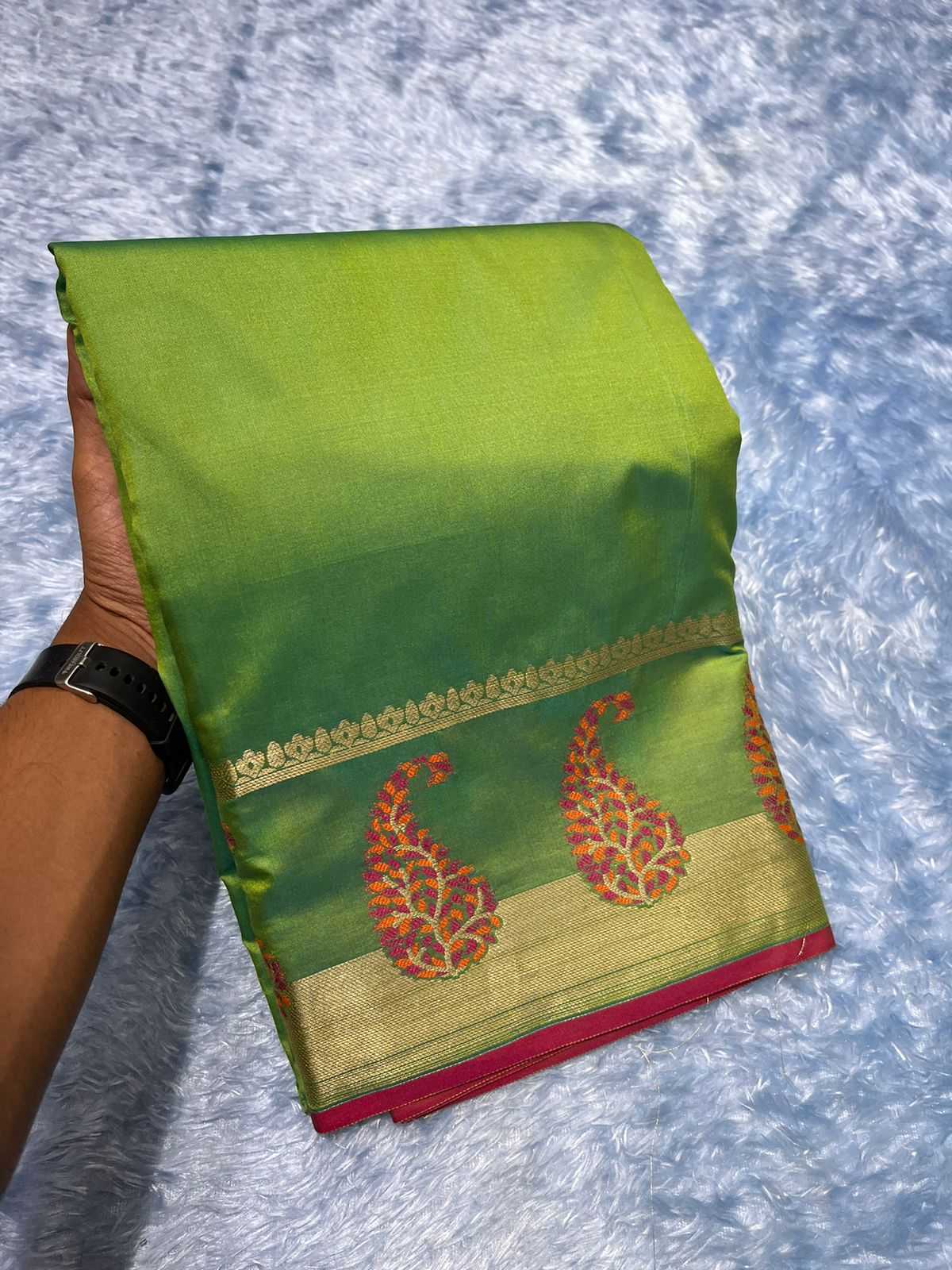 Ynf Mysore Silk RIN203 Semi-Mysore Silk Sarees Wedding Collections Festive Collections Wholesale Mysore Silk Sarees Traditional Silk Sarees Designer Silk Sarees Manufacturer