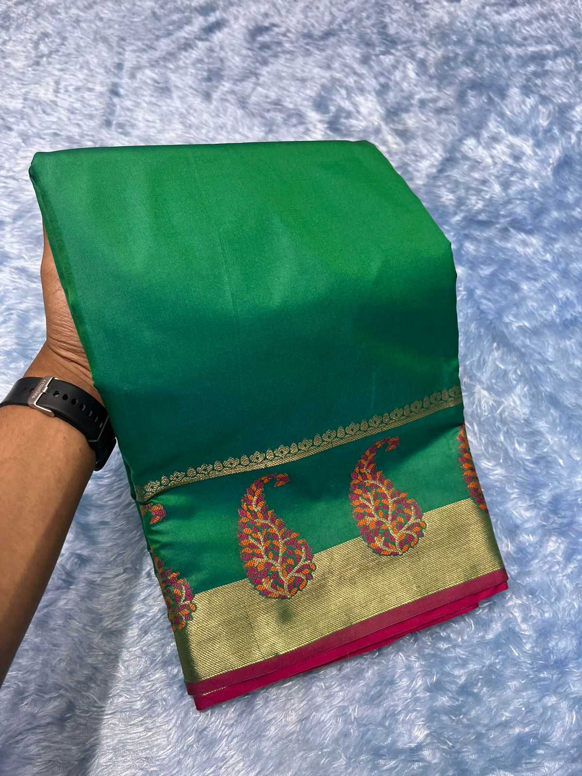 Ynf Mysore Silk RIN203 Semi-Mysore Silk Sarees Wedding Collections Festive Collections Wholesale Mysore Silk Sarees Traditional Silk Sarees Designer Silk Sarees Manufacturer