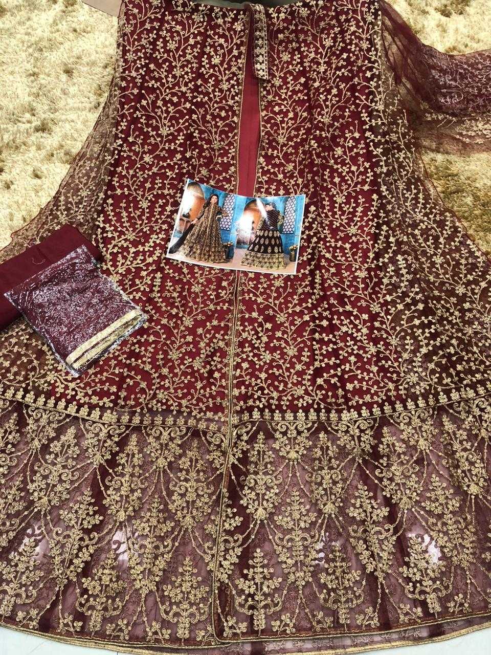 Ynf Net KESH504 3903 Gowns Wedding Collections Festive Collections Wholesale Net Gowns Designer Gowns Sequin Gowns Manufacturer