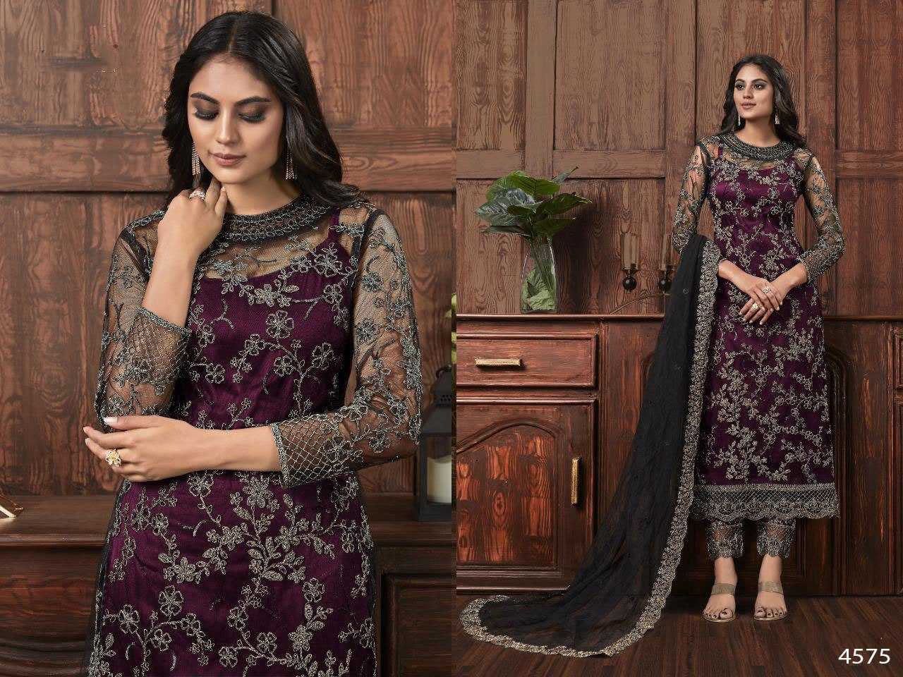 Ynf Net KESH504 4575 Suits & Dresses Wholesale Embroidery Suits Net Suit Semi-Stitched Suits Manufacturer