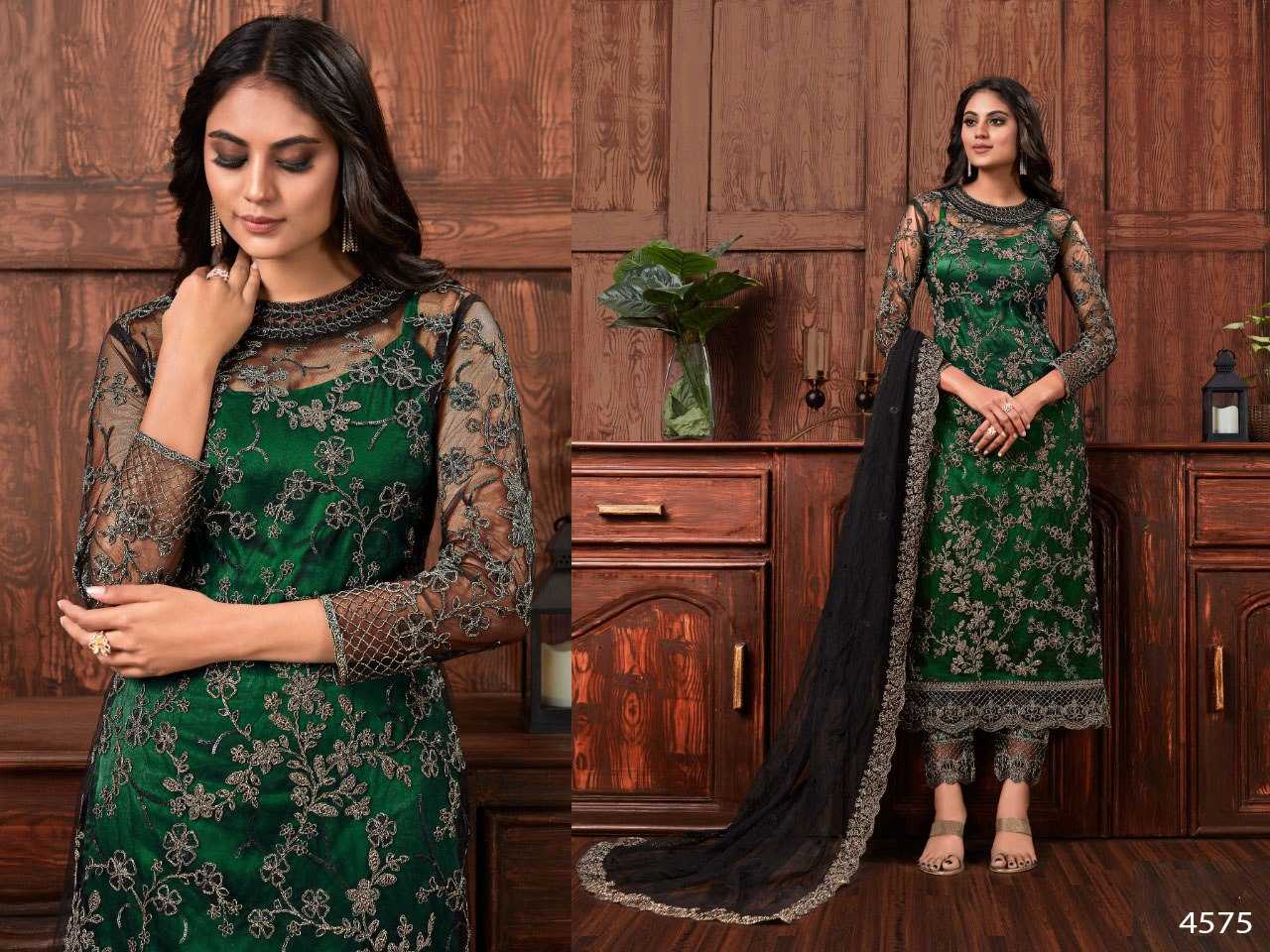 Ynf Net KESH504 4575 Suits & Dresses Wholesale Embroidery Suits Net Suit Semi-Stitched Suits Manufacturer