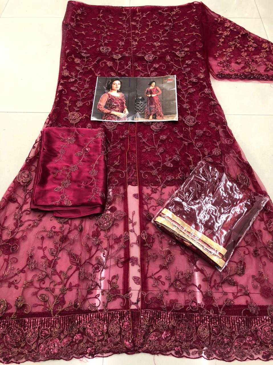 Ynf Net KESH504 4592 Suits & Dresses Wholesale Embroidery Suits Semi Stitched Suits Net Suit Manufacturer