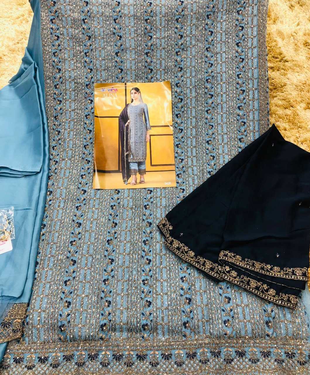 Ynf Net KESH504 5421 Suits & Dresses Wholesale Embroidery Suits Net Suit Semi-Stitched Suits Manufacturer