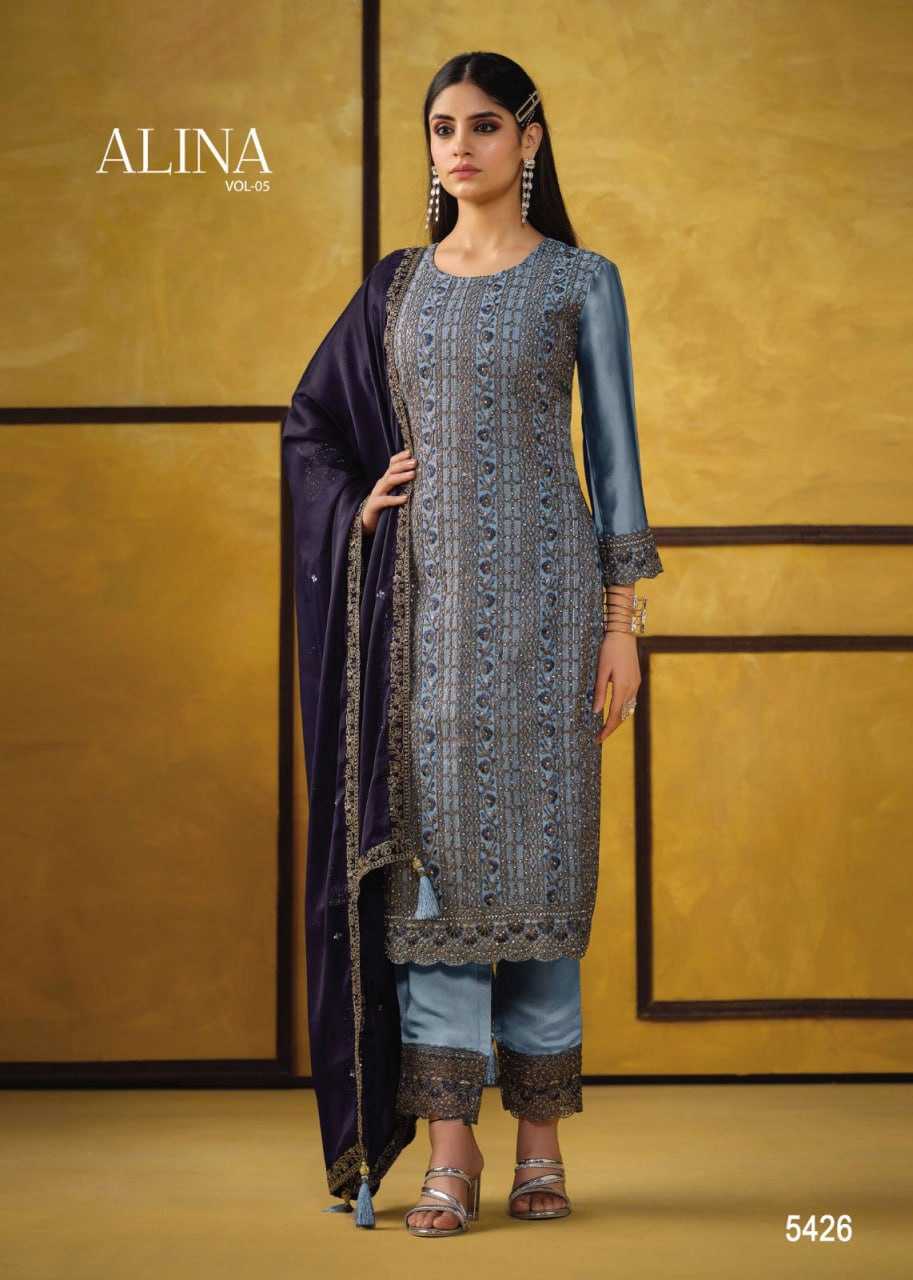 Ynf Net KESH504 5421 Suits & Dresses Wholesale Embroidery Suits Net Suit Semi-Stitched Suits Manufacturer