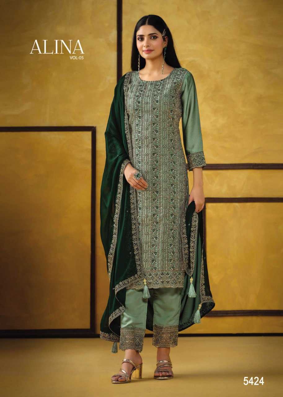Ynf Net KESH504 5421 Suits & Dresses Wholesale Embroidery Suits Net Suit Semi-Stitched Suits Manufacturer