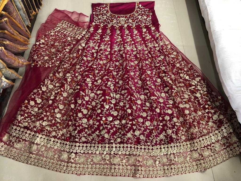 Ynf Net KESH504 5608 Gowns Wholesale Embroidery Gowns Long Gowns Net Gowns Manufacturer