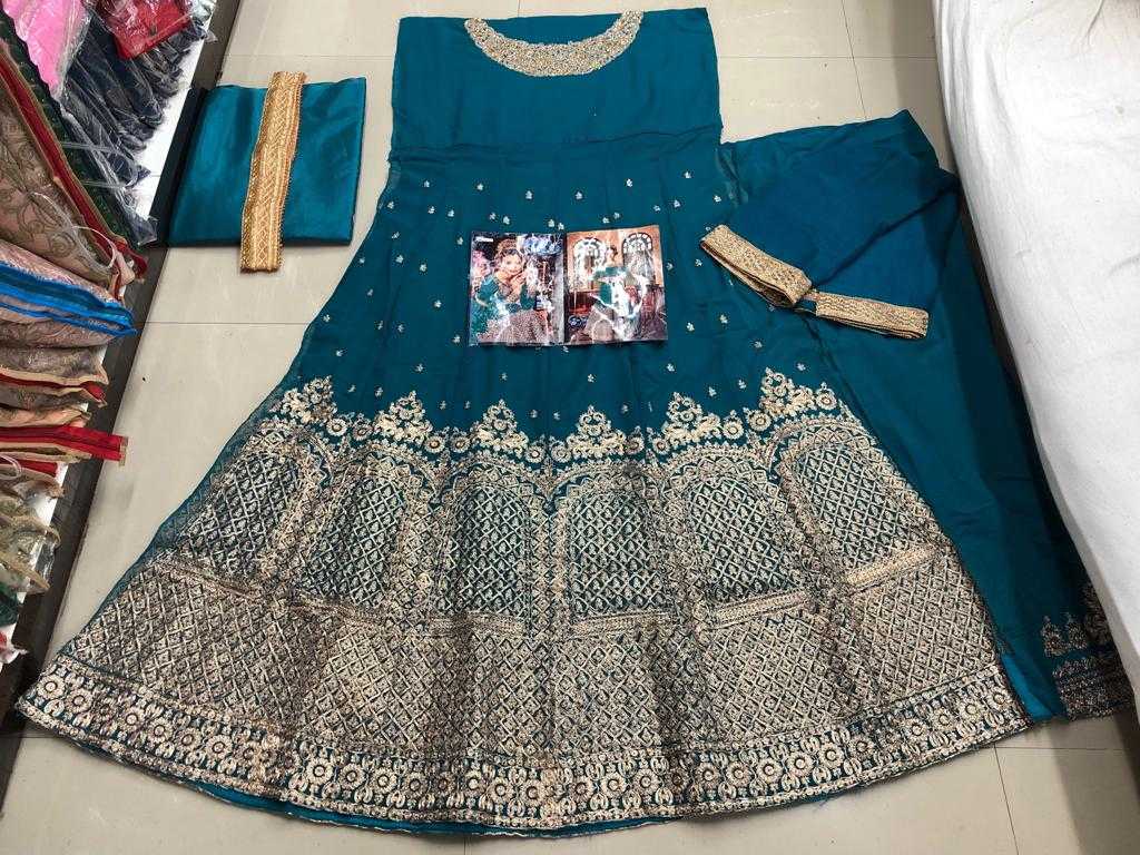 Ynf Net KESH504 5810 Gowns Wedding Collections Festive Collections Wholesale Net Gowns Embroidered Gown Gown With Dupatta Manufacturer