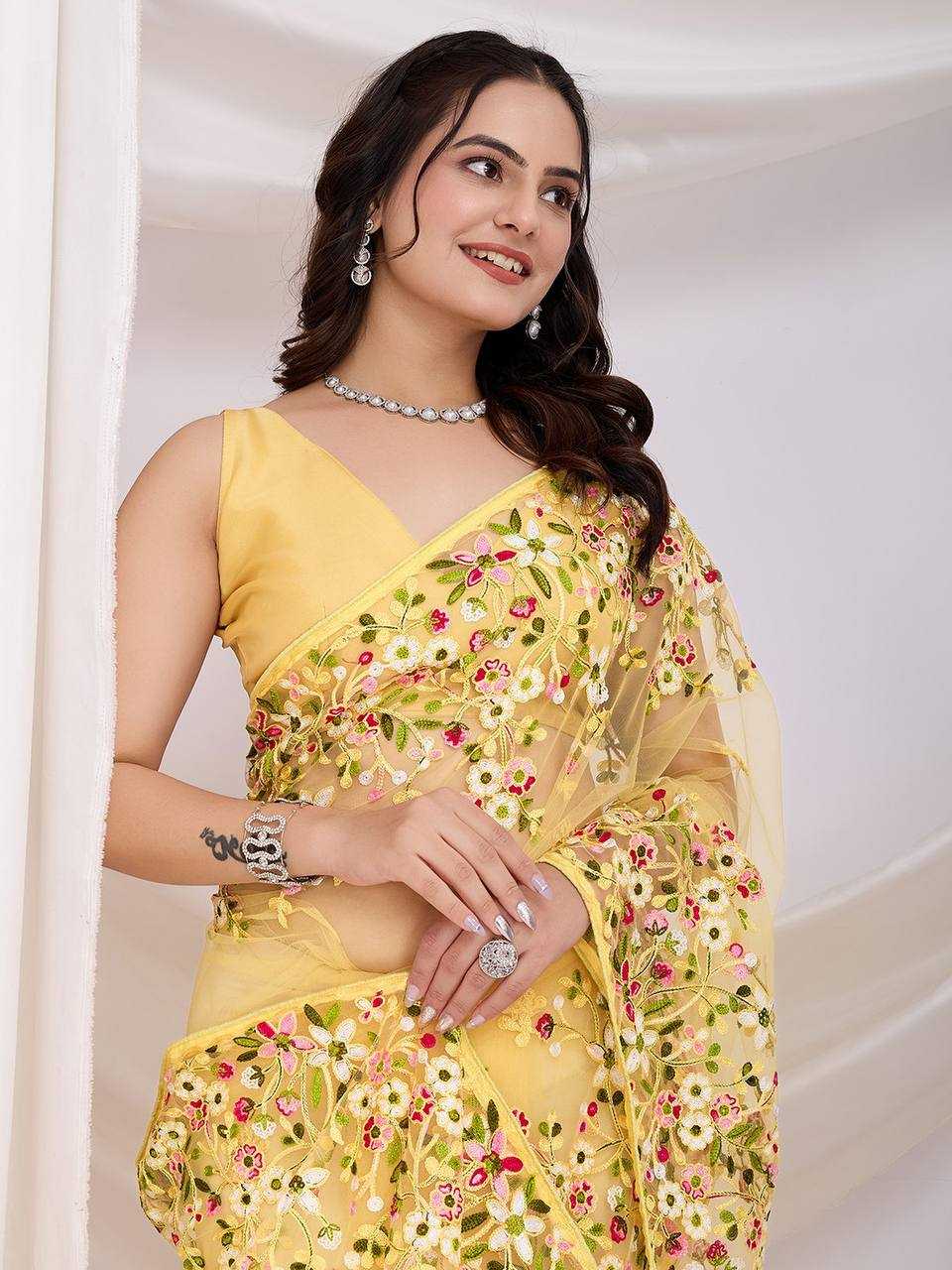 Ynf Net RIN188 Vaamika21 Sarees Wholesale Fancy Sarees Net Sarees Embroidered Sarees Manufacturer