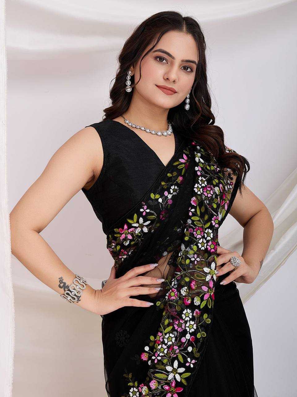 Ynf Net RIN188 Vaamika21 Sarees Wholesale Fancy Sarees Net Sarees Embroidered Sarees Manufacturer
