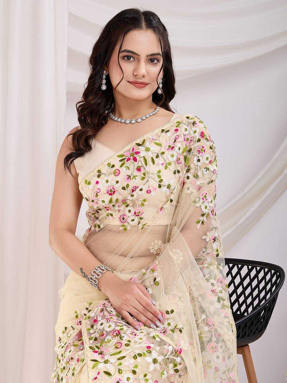 Ynf Net RIN188 Vaamika21 Sarees Wholesale Fancy Sarees Net Sarees Embroidered Sarees Manufacturer