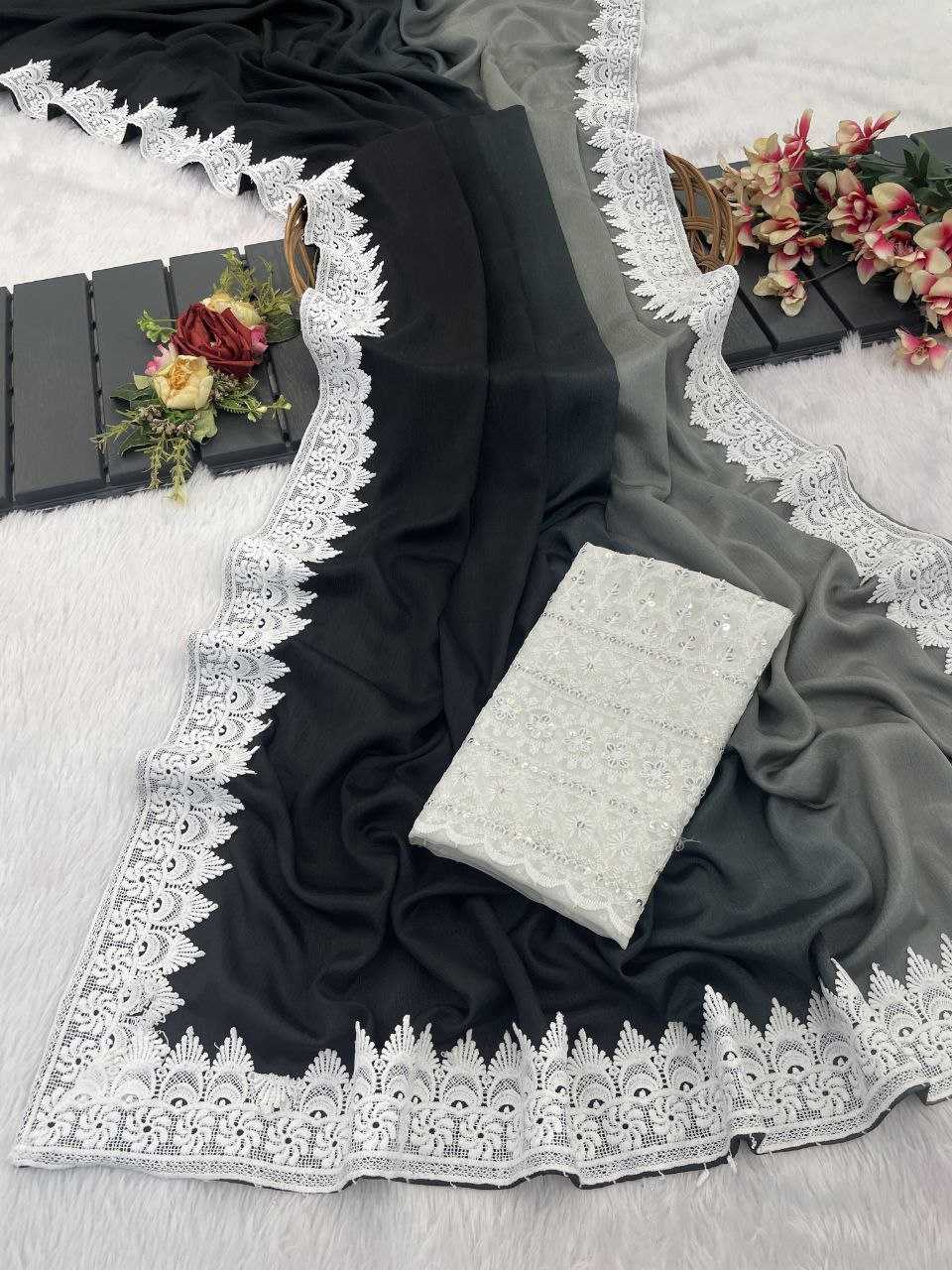 Ynf Nylon RIN216 Damini Sarees Wholesale Party Wear Sarees Fancy Sarees Lace Border Sarees Manufacturer