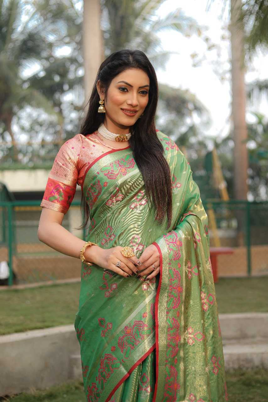 Ynf Organic Silk RIN144 flowy Silk Sarees Wedding Collections Festive Collections Wholesale Patola Sarees Ikkat Silk Sarees Festival Silk Sarees Manufacturer