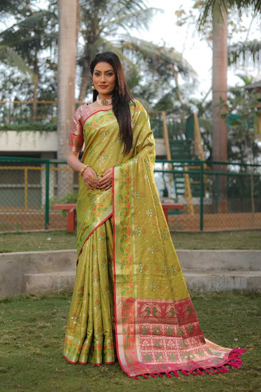 Ynf Organic Silk RIN144 flowy Silk Sarees Wedding Collections Festive Collections Wholesale Patola Sarees Ikkat Silk Sarees Festival Silk Sarees Manufacturer
