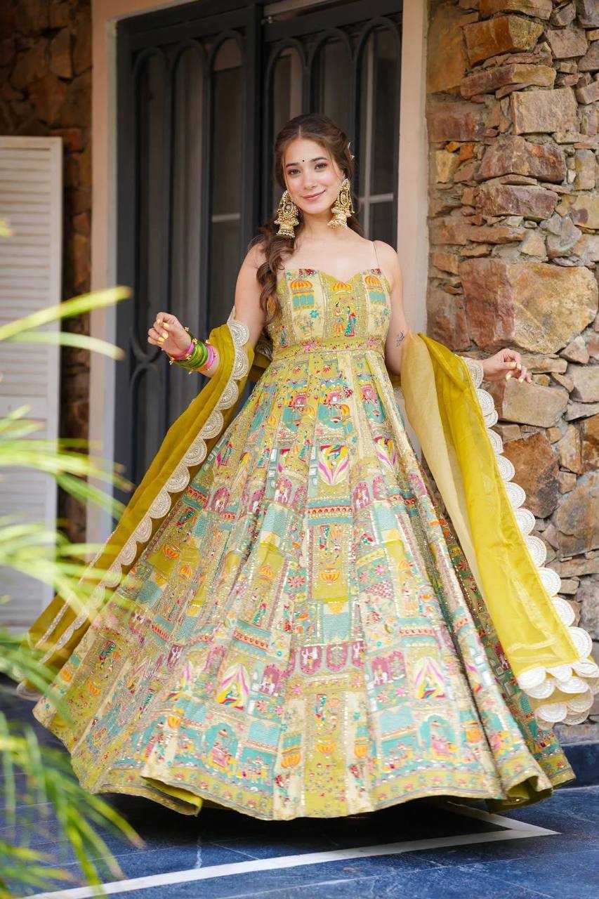 Ynf Organza KESH154 300 Gowns Wholesale Printed Gowns Anarkali Gown Long Gowns Manufacturer
