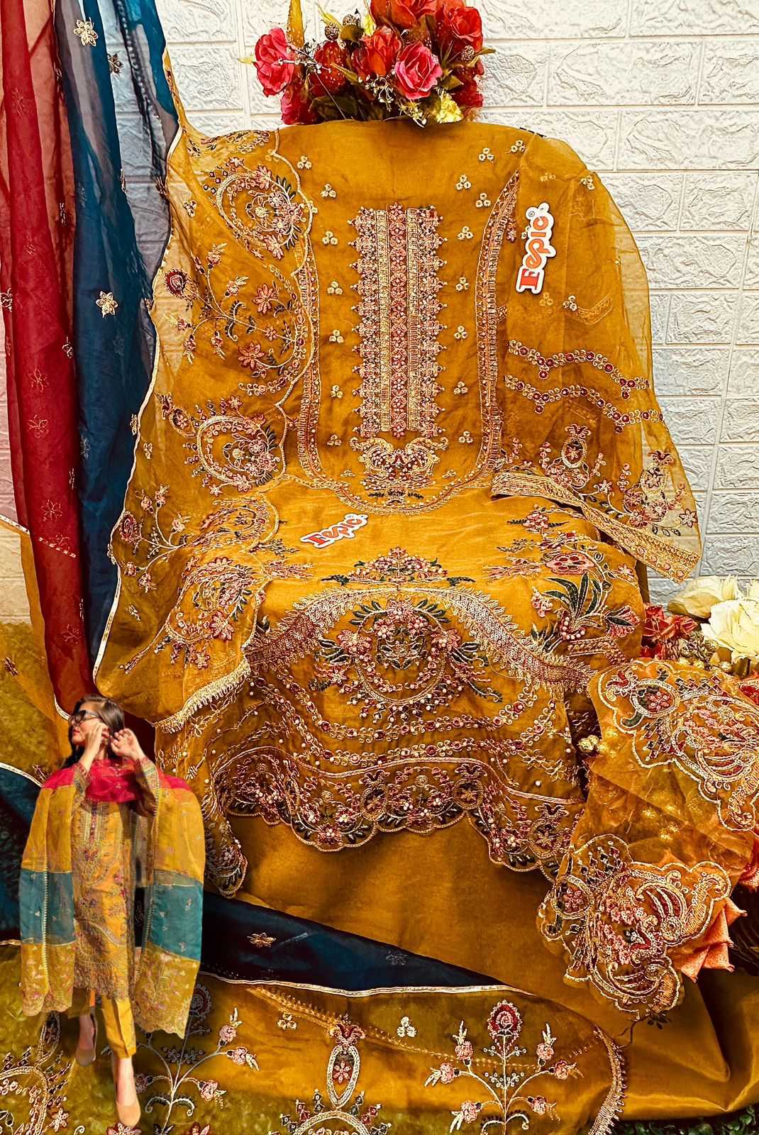 Ynf Organza KESH446 FEPIC-ROSEMEEN-D 5246 Suits & Dresses Wedding Collections Wholesale Embroidery Suits Party wear suits Designer Suits Manufacturer