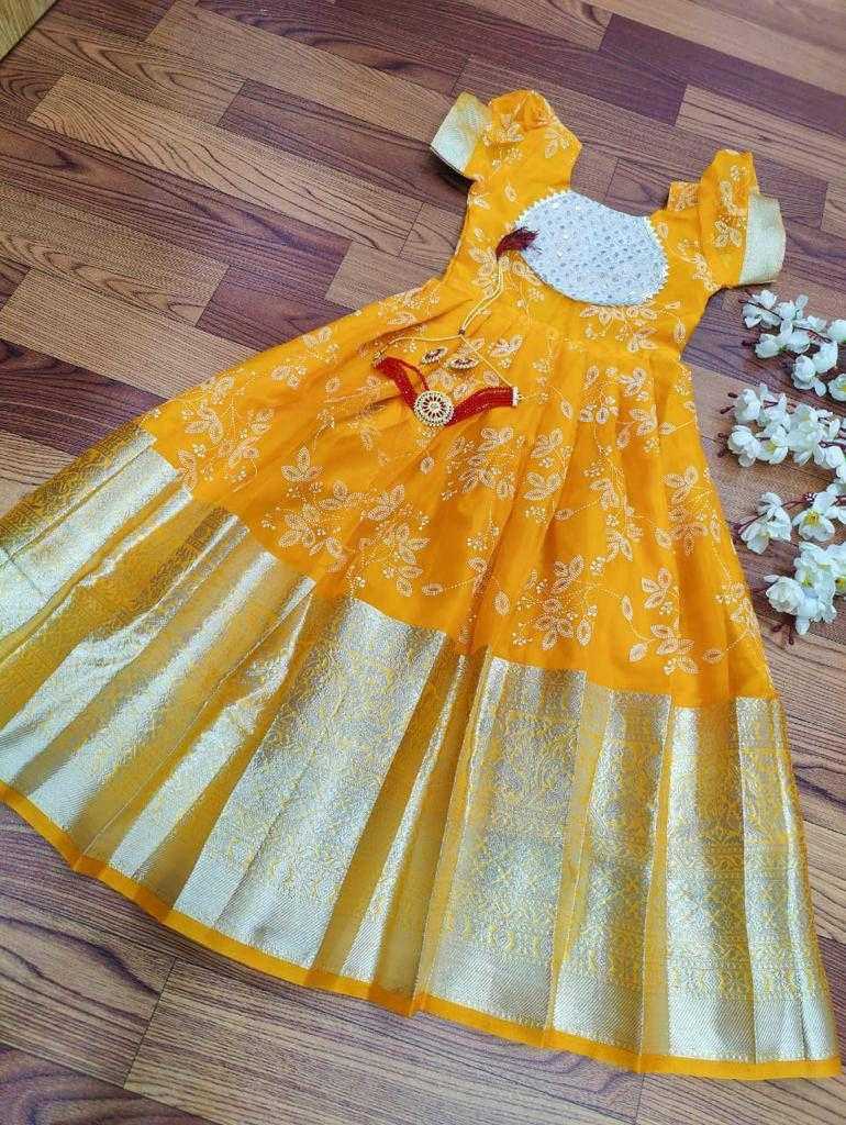 Ynf Organza KESH503 7794 Kids Wear Wholesale Kids Gown Kids Ethnic Gowns Manufacturer