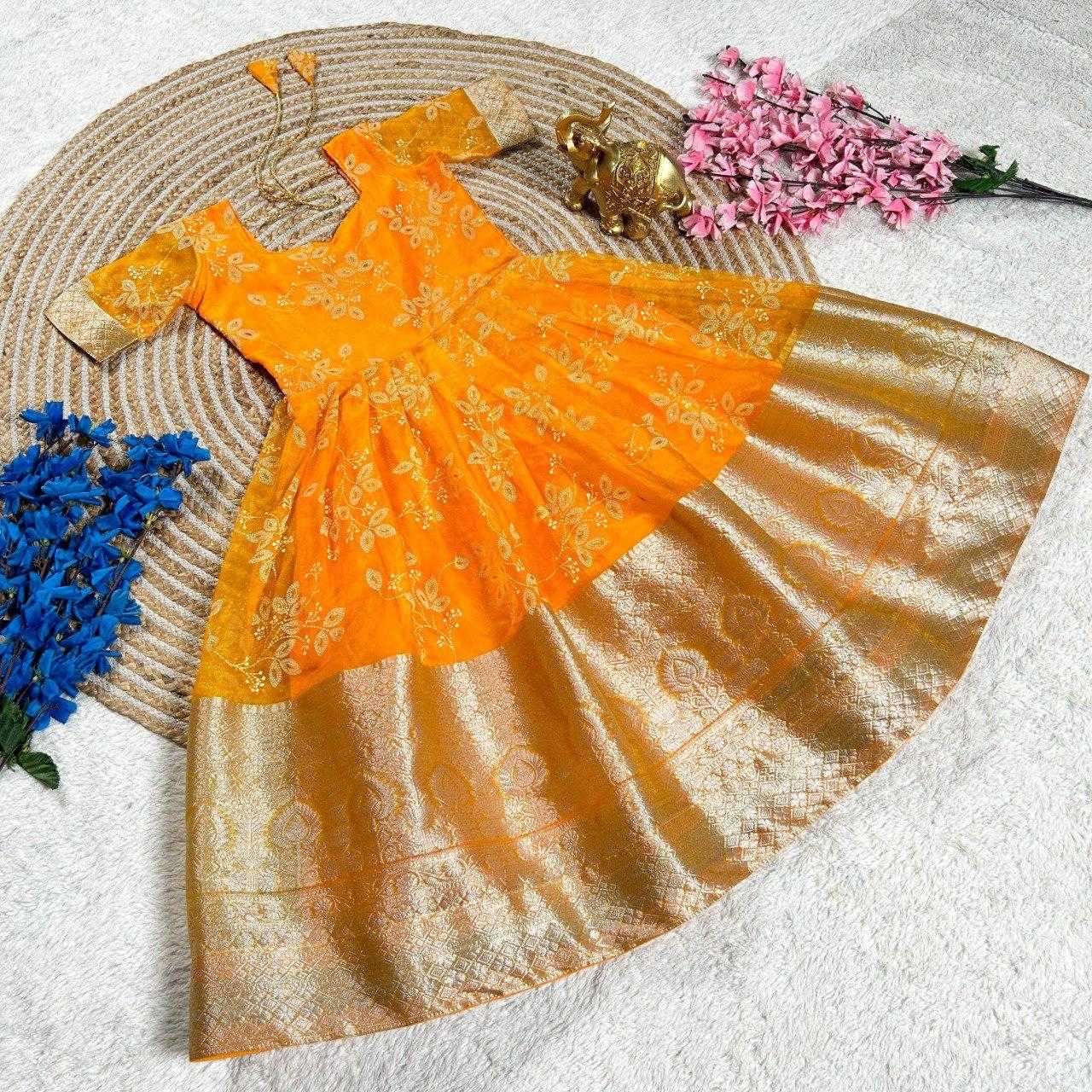 Ynf Organza KESH505 340 Kids Wear Wholesale Kids Gown Kids Ethnic Gowns Manufacturer