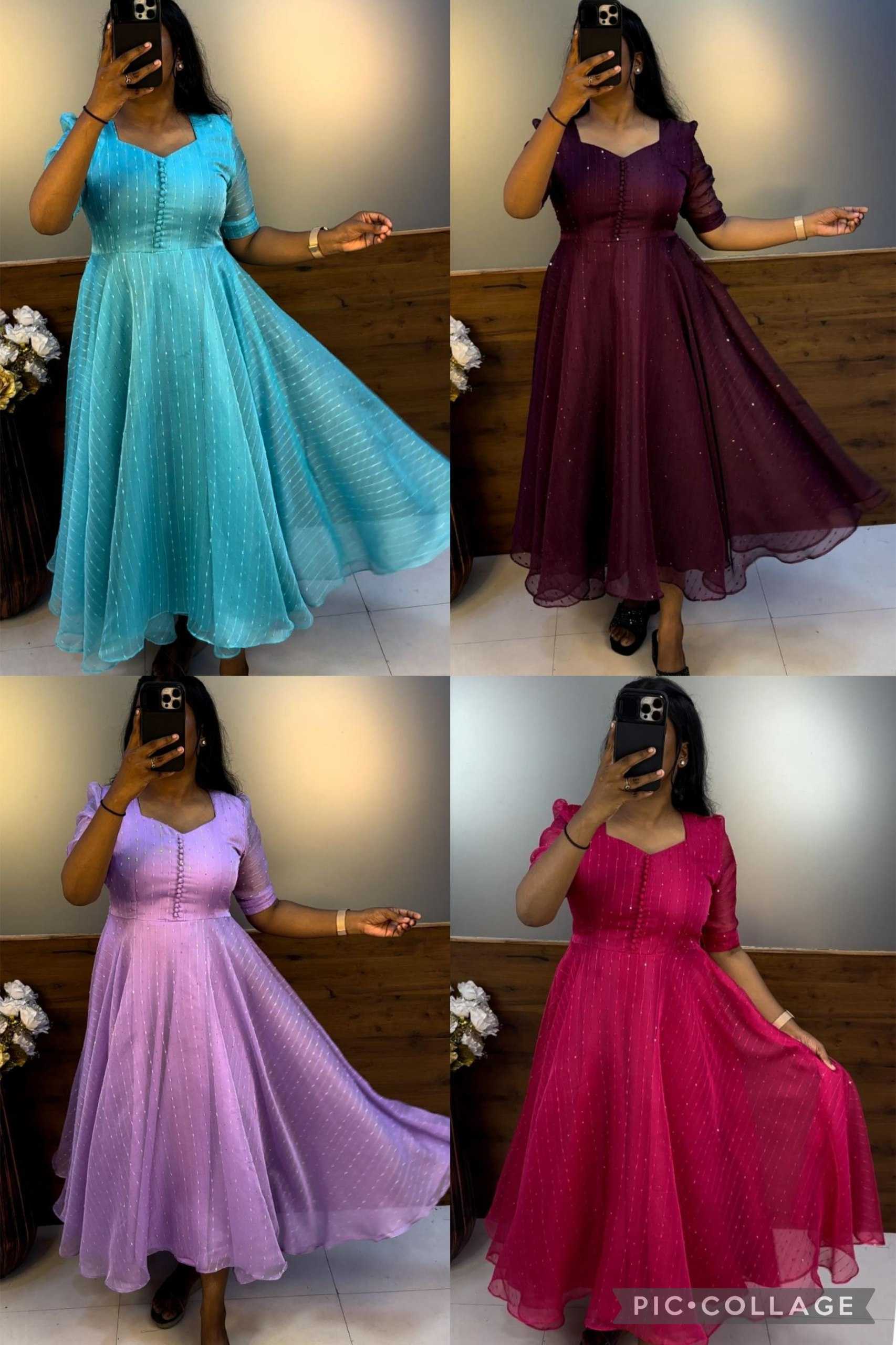 Ynf Organza RIN102 108 Gowns Wholesale Fancy Gowns Anarkali Gown Long Gowns Manufacturer