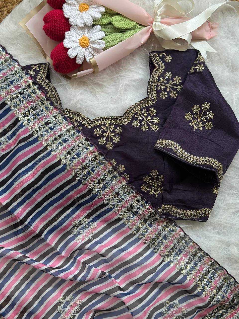 Ynf Organza RIN105 MIRA Silk Sarees Wholesale Embroidered Silk Sarees Silk Sarees With Blouse Manufacturer