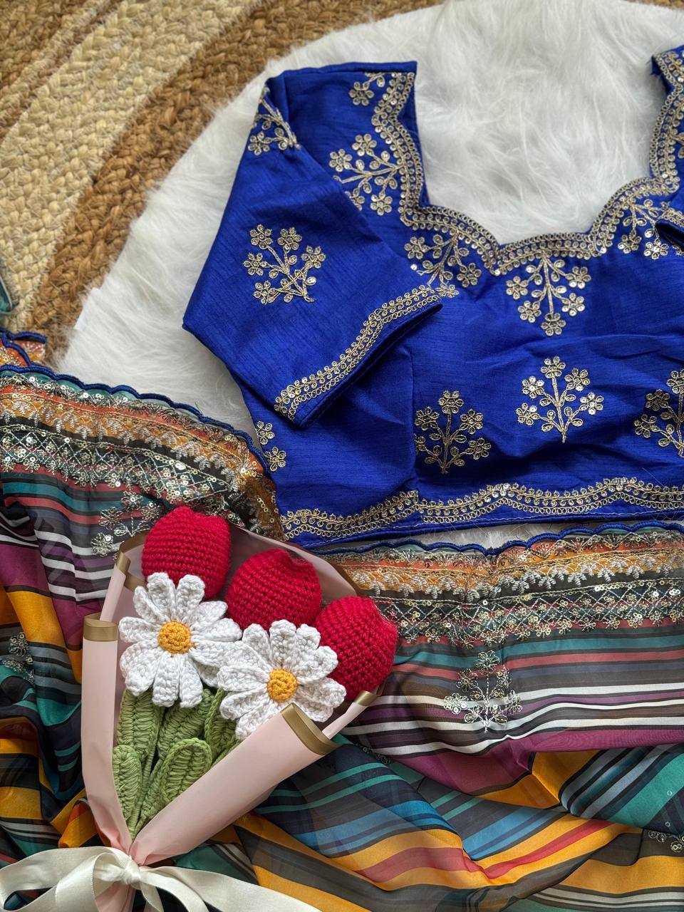 Ynf Organza RIN105 MIRA Silk Sarees Wholesale Embroidered Silk Sarees Silk Sarees With Blouse Manufacturer