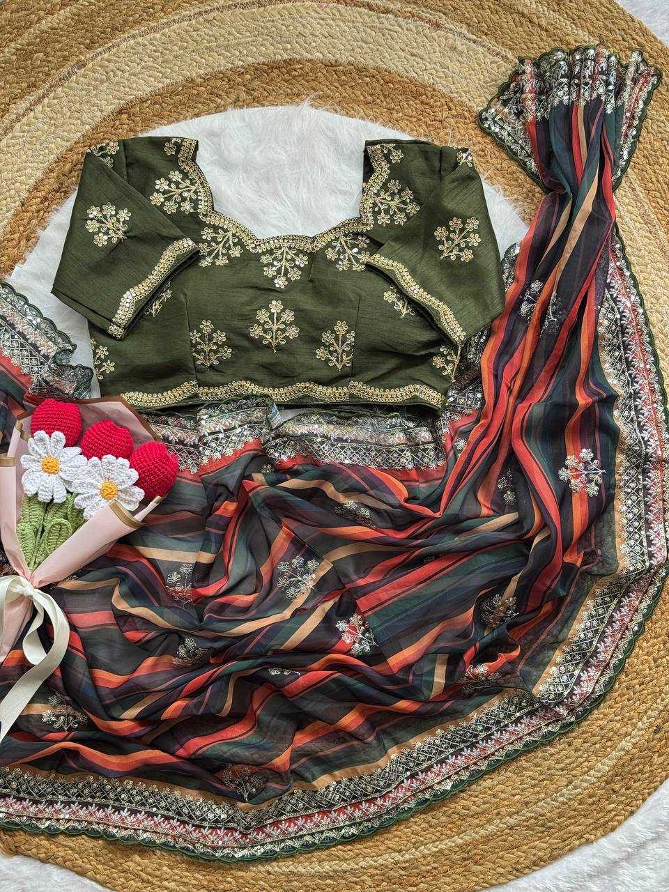 Ynf Organza RIN105 MIRA Silk Sarees Wholesale Embroidered Silk Sarees Silk Sarees With Blouse Manufacturer