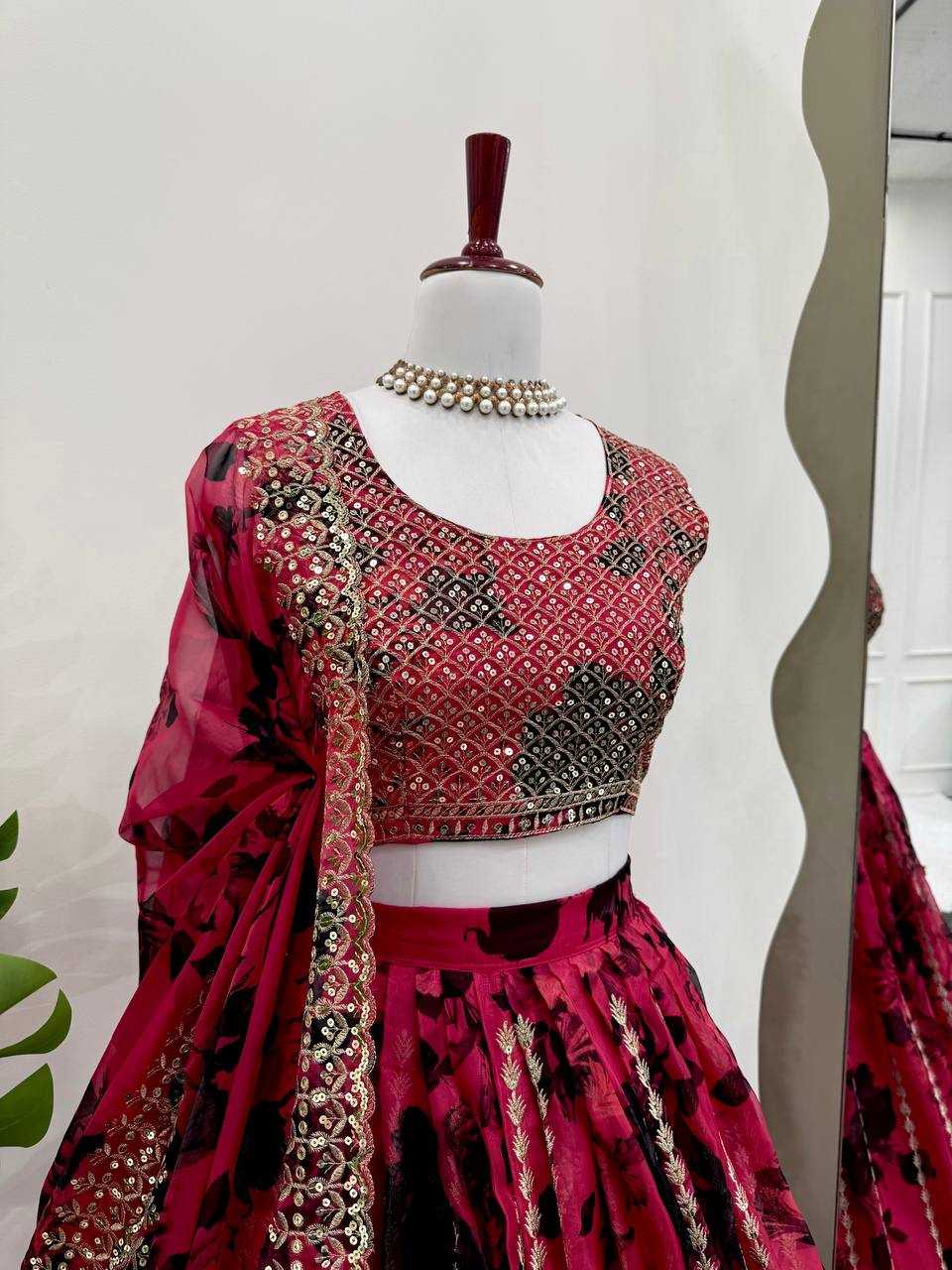 Ynf Organza RIN162 362 Lehengas Wholesale Fancy Lehenga Silk Lehenga Sequins Lehenga Manufacturer