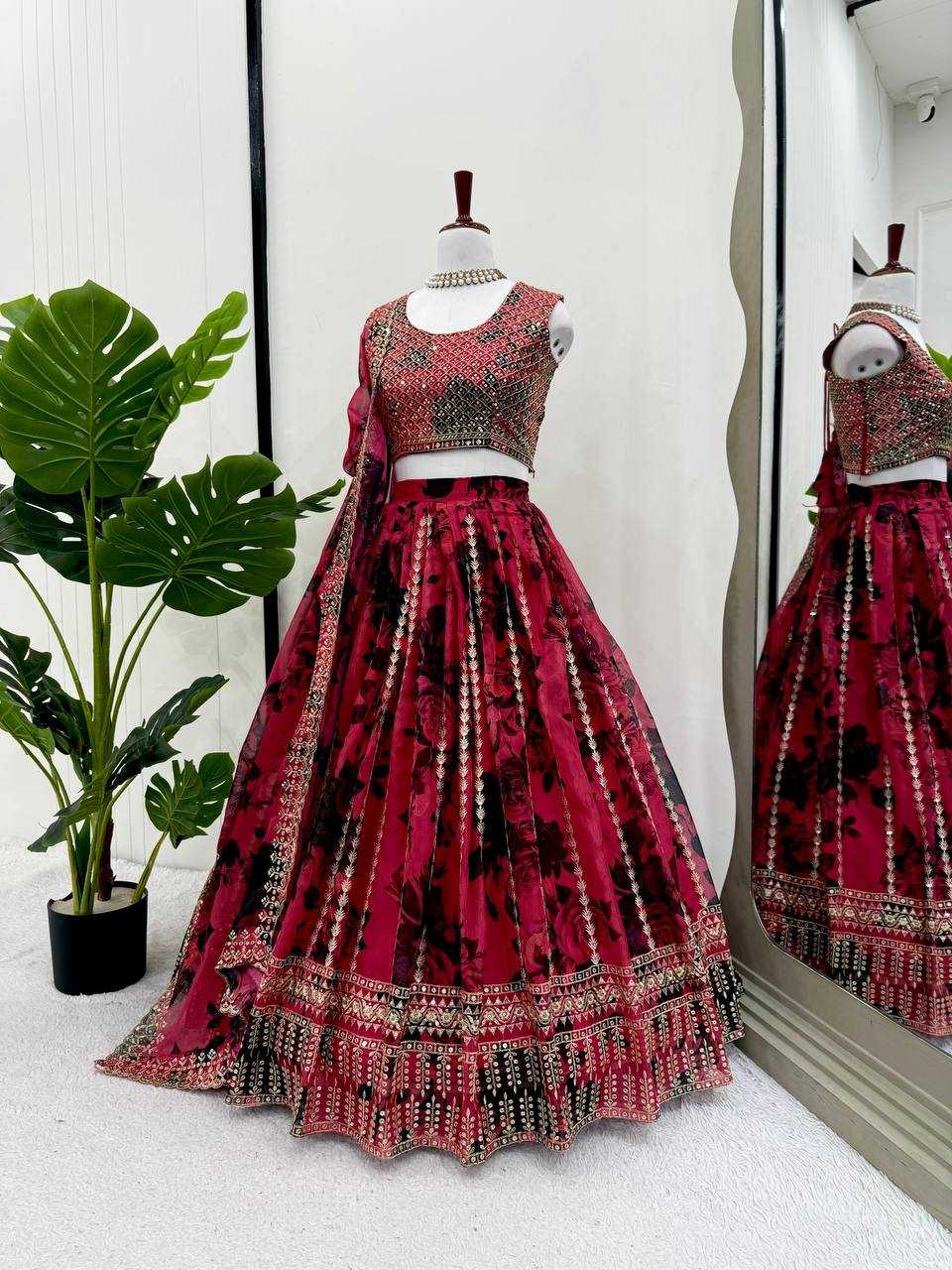 Ynf Organza RIN162 362 Lehengas Wholesale Fancy Lehenga Silk Lehenga Sequins Lehenga Manufacturer