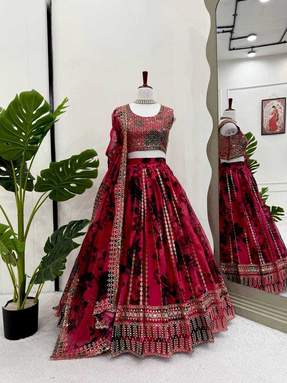 Ynf Organza RIN162 362 Lehengas Wholesale Fancy Lehenga Silk Lehenga Sequins Lehenga Manufacturer
