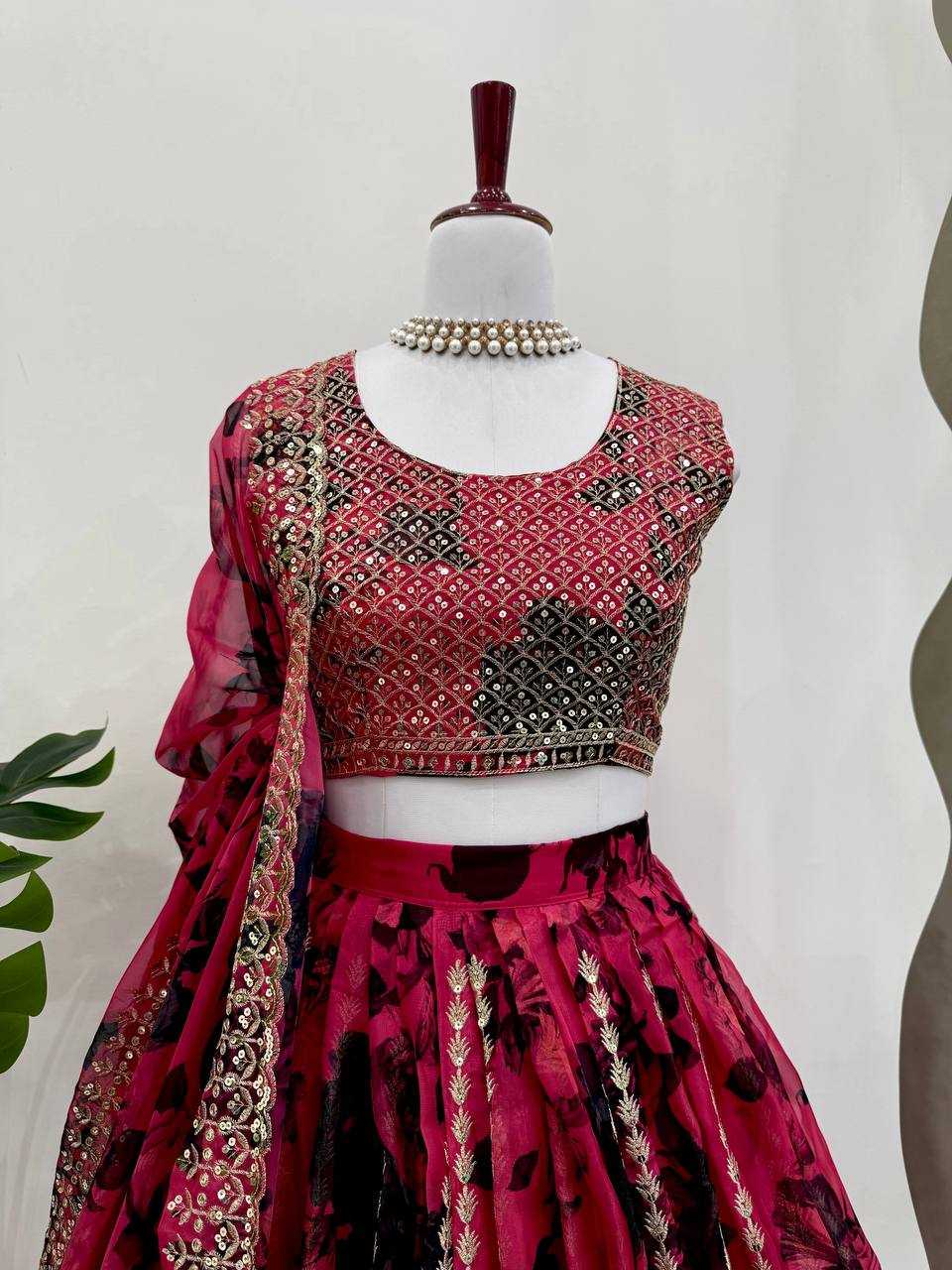 Ynf Organza RIN162 362 Lehengas Wholesale Fancy Lehenga Silk Lehenga Sequins Lehenga Manufacturer