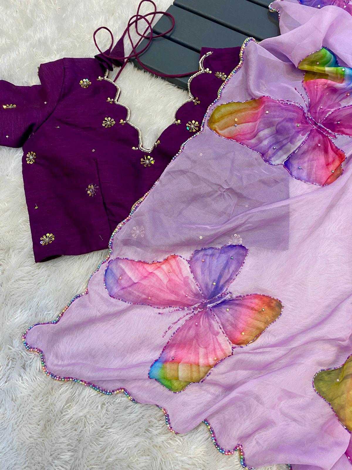 Ynf Organza RIN164 pearl nd cut dena Sarees Wedding Collections Festive Collections Wholesale Organza Sarees Printed Sarees Hand Work Sarees Manufacturer