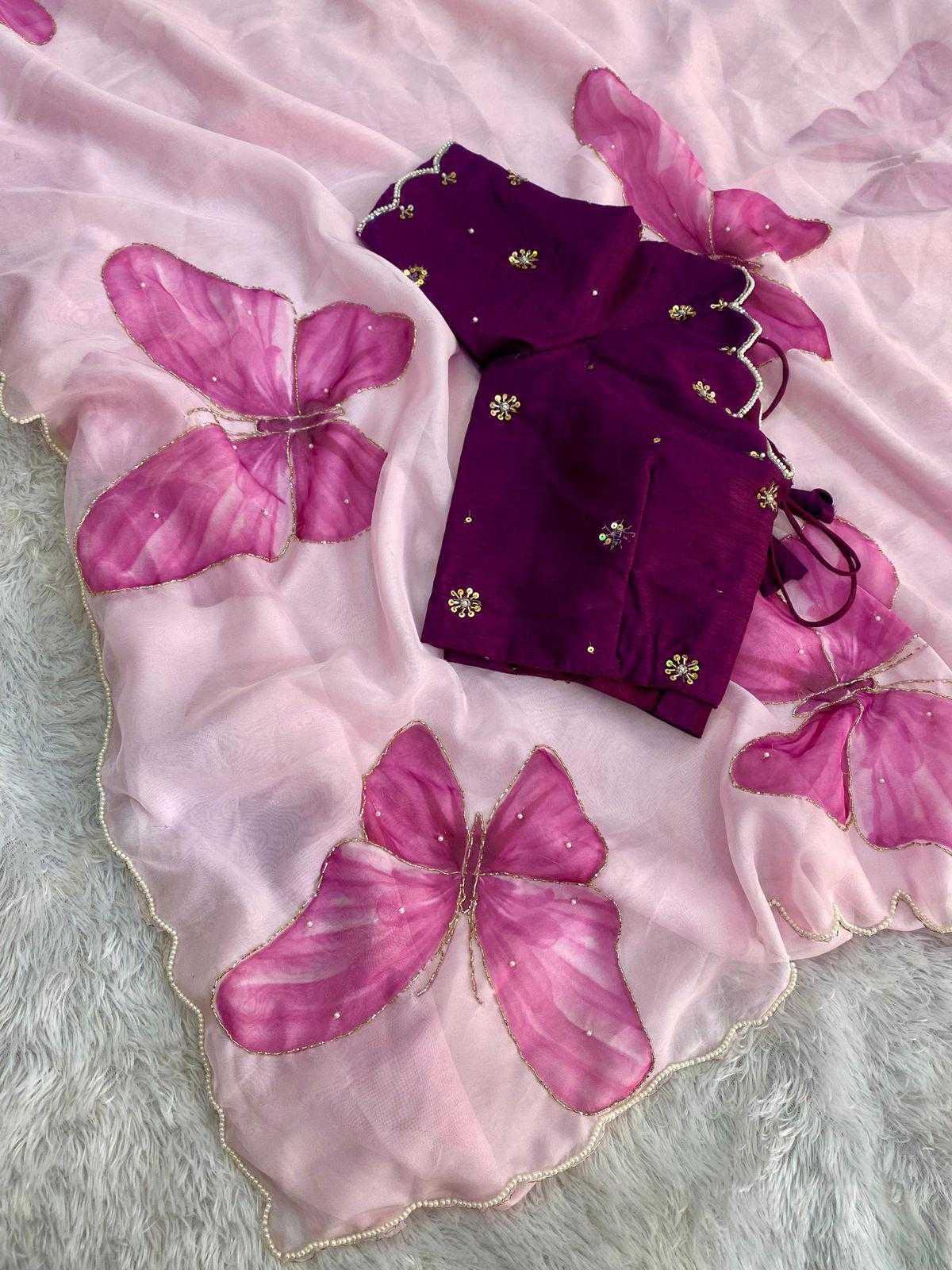 Ynf Organza RIN164 pearl nd cut dena Sarees Wedding Collections Festive Collections Wholesale Organza Sarees Printed Sarees Hand Work Sarees Manufacturer