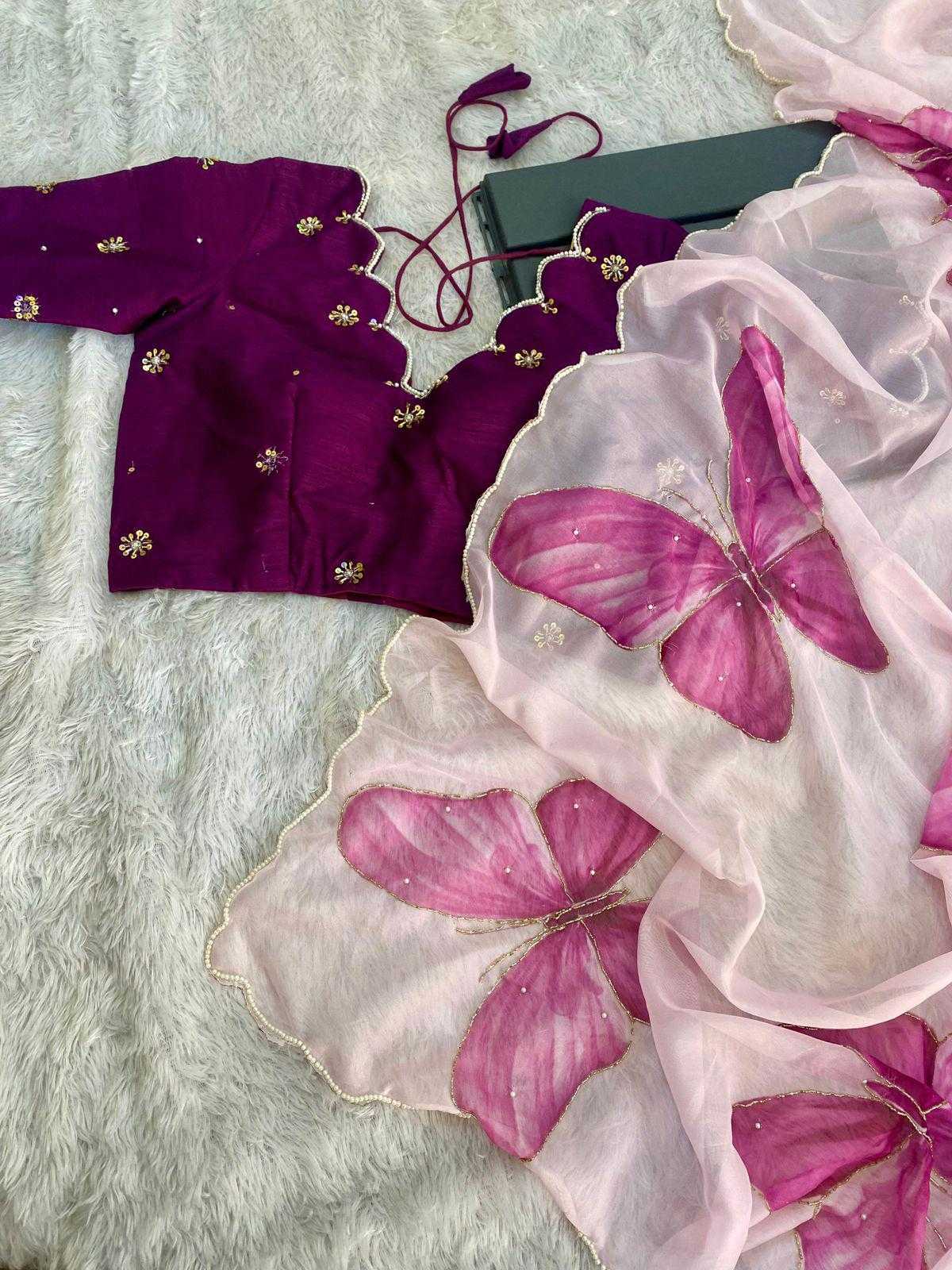 Ynf Organza RIN164 pearl nd cut dena Sarees Wedding Collections Festive Collections Wholesale Organza Sarees Printed Sarees Hand Work Sarees Manufacturer