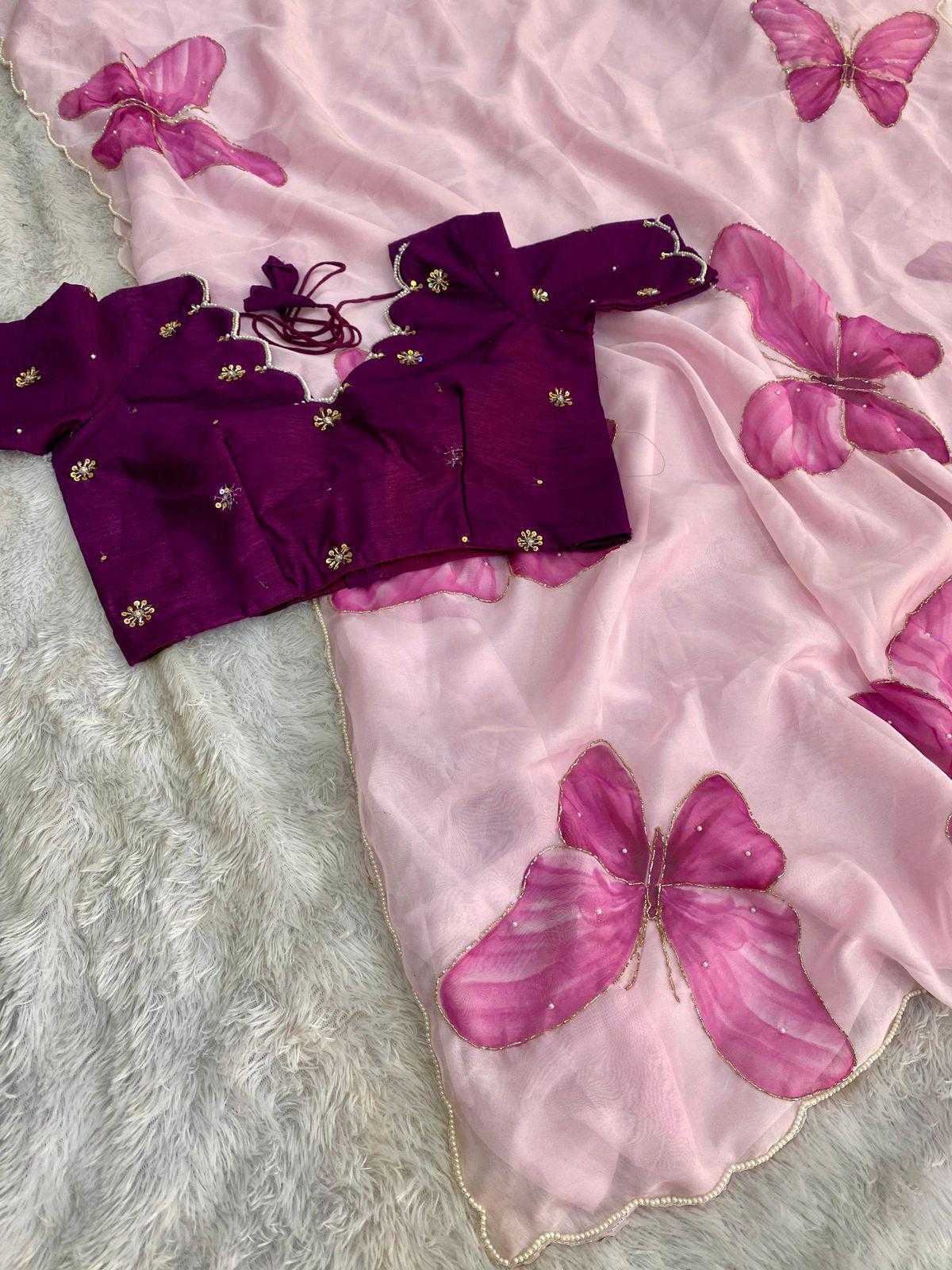 Ynf Organza RIN164 pearl nd cut dena Sarees Wedding Collections Festive Collections Wholesale Organza Sarees Printed Sarees Hand Work Sarees Manufacturer