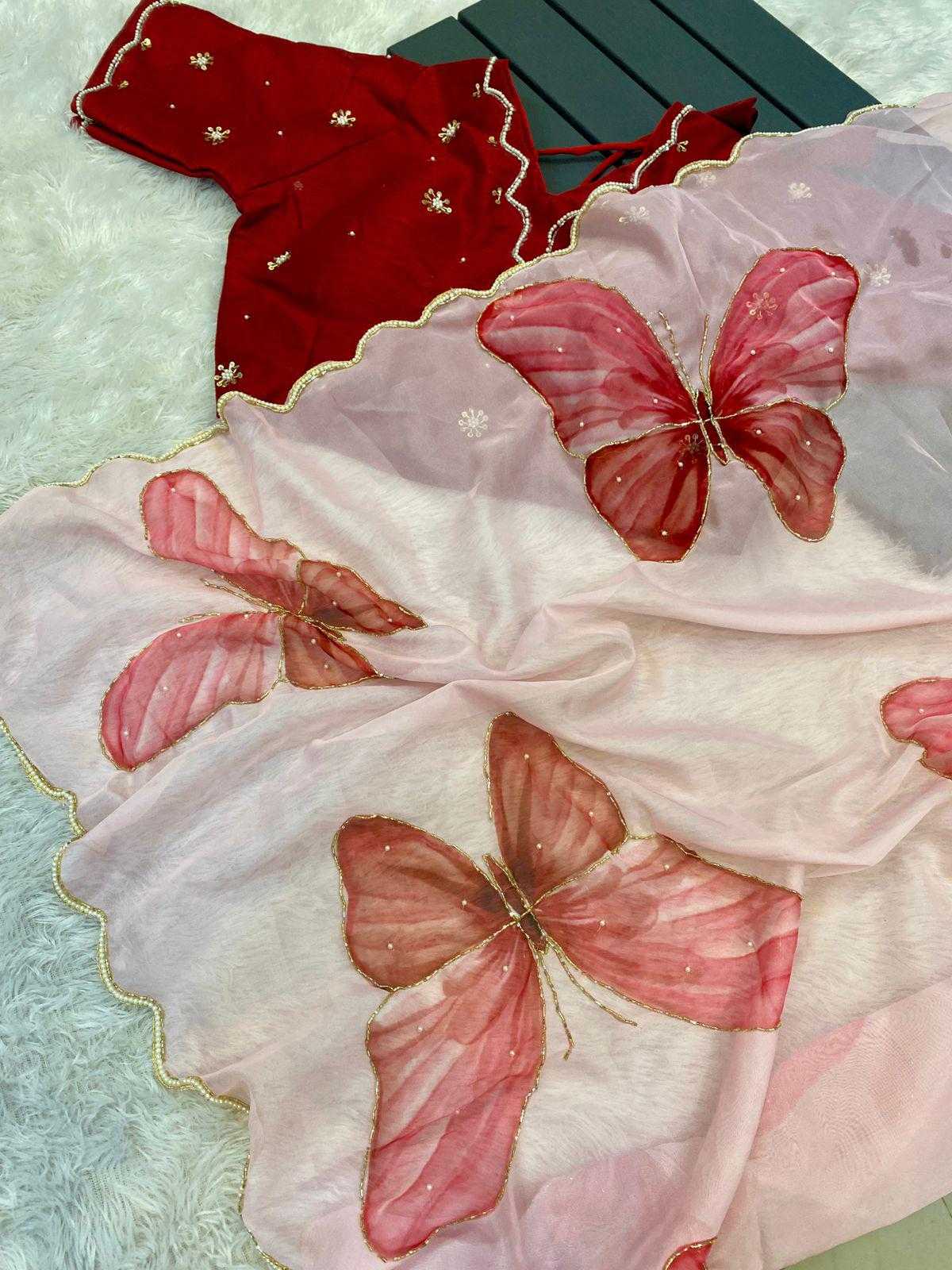 Ynf Organza RIN164 pearl nd cut dena Sarees Wedding Collections Festive Collections Wholesale Organza Sarees Printed Sarees Hand Work Sarees Manufacturer