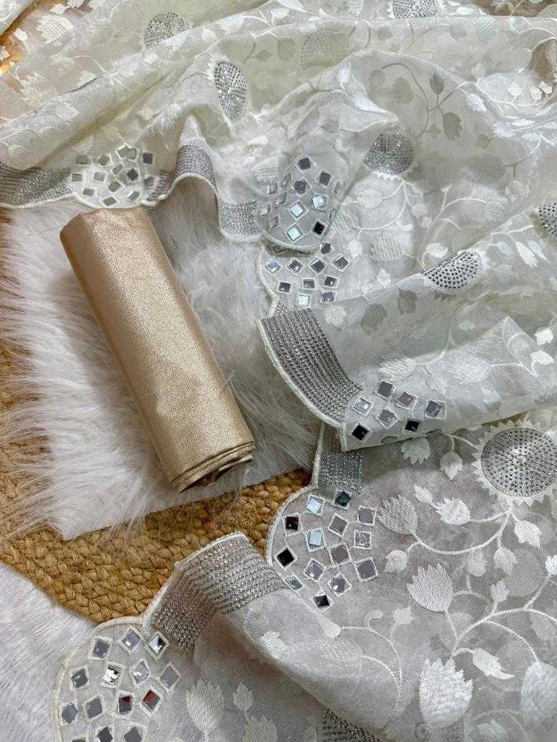 Ynf Organza RIN164 perfect blend Sarees Wedding Collections Festive Collections Wholesale Organza Sarees White Sarees Onam Collections Manufacturer