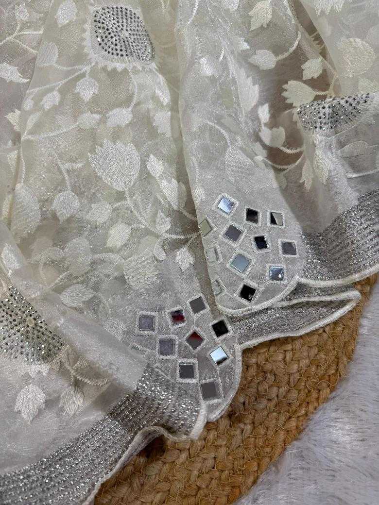 Ynf Organza RIN164 perfect blend Sarees Wedding Collections Festive Collections Wholesale Organza Sarees White Sarees Onam Collections Manufacturer