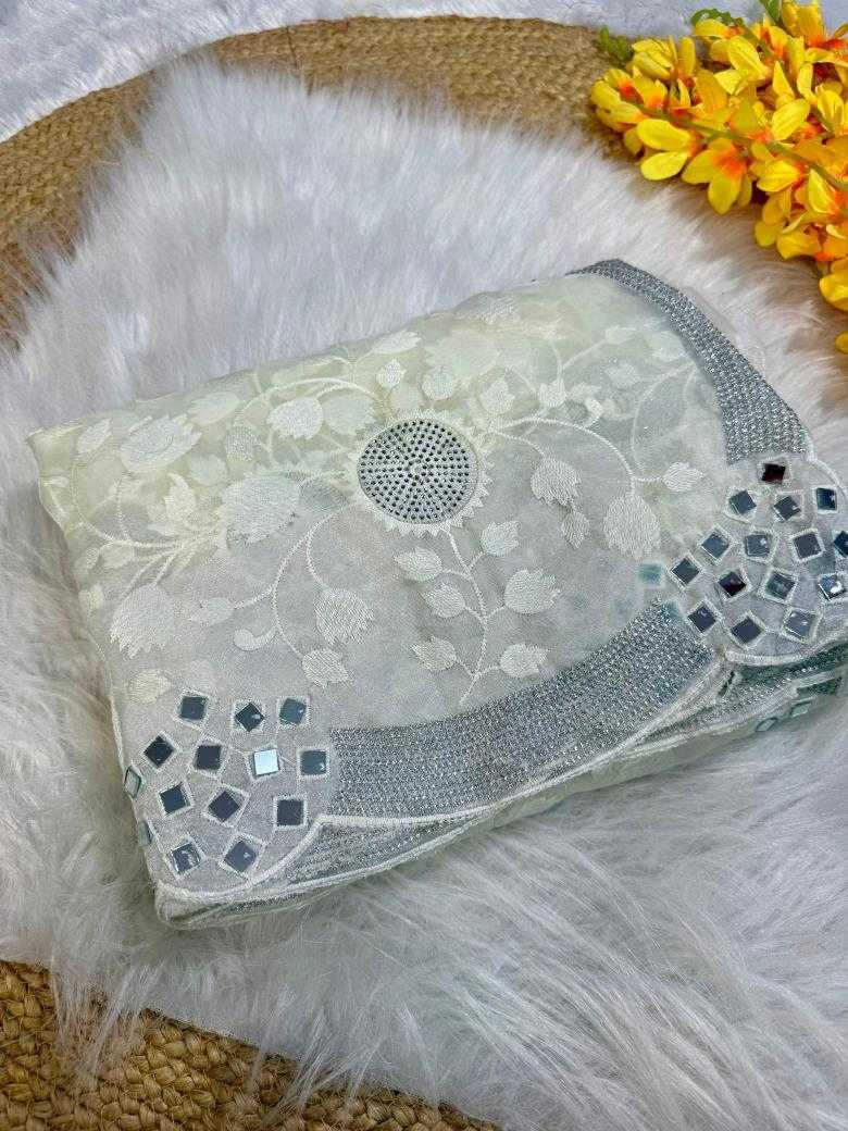 Ynf Organza RIN164 perfect blend Sarees Wedding Collections Festive Collections Wholesale Organza Sarees White Sarees Onam Collections Manufacturer
