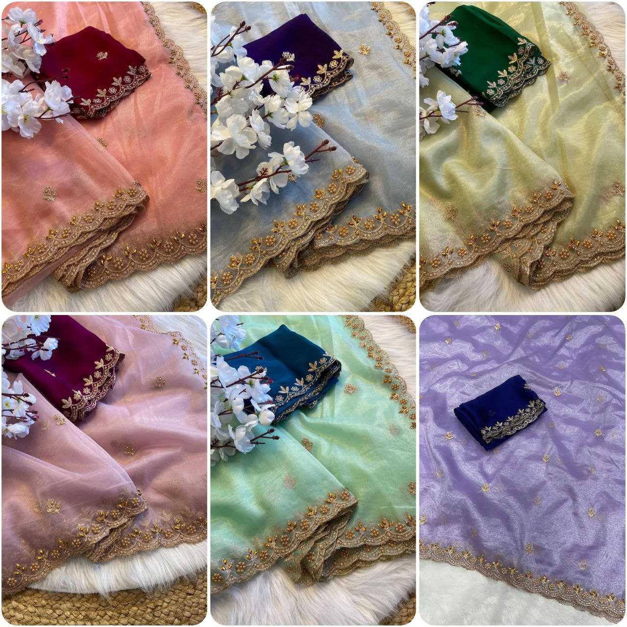 Ynf Organza RIN216 Parvati Sarees Wedding Collections Festive Collections Wholesale Organza Sarees Hand Work Sarees Sarees With Blouse Manufacturer