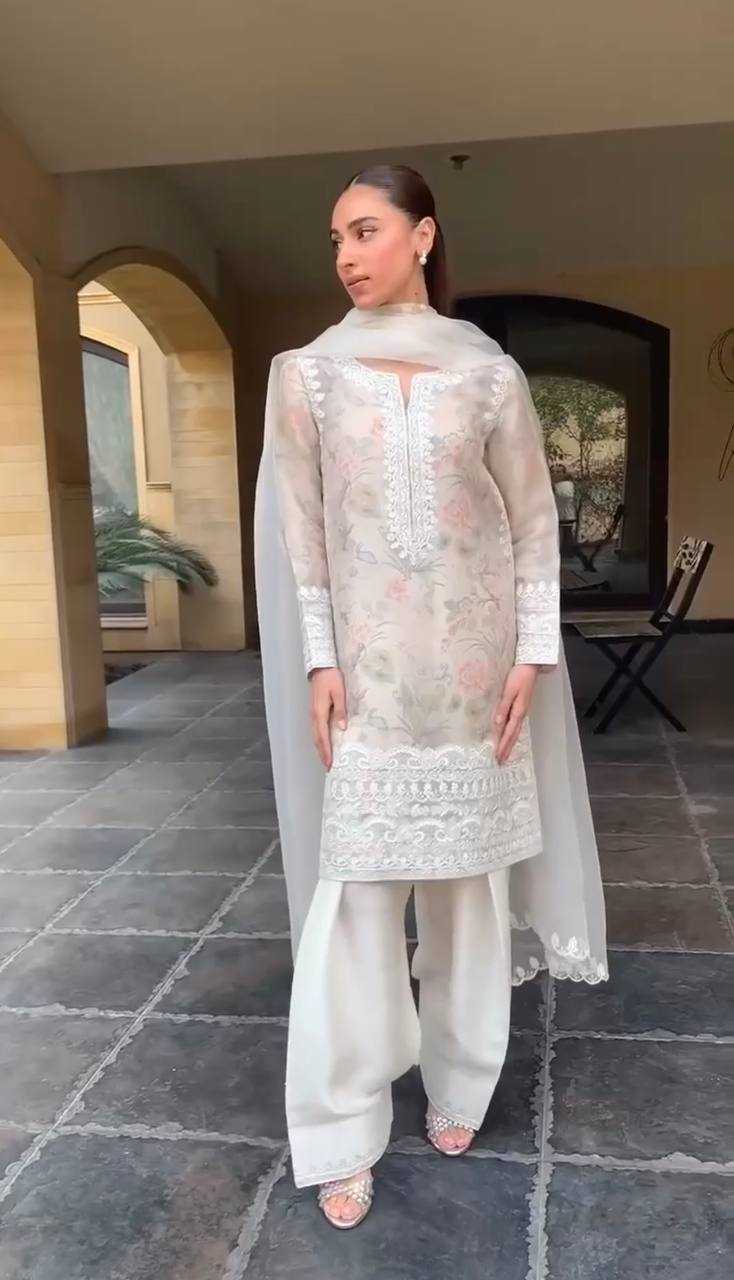 Ynf Organza Silk KESH499 3126 Suits & Dresses Wedding Collections Festive Collections Wholesale Embroidery Suits Palazzo Suit Ladies Silk Suit Manufacturer