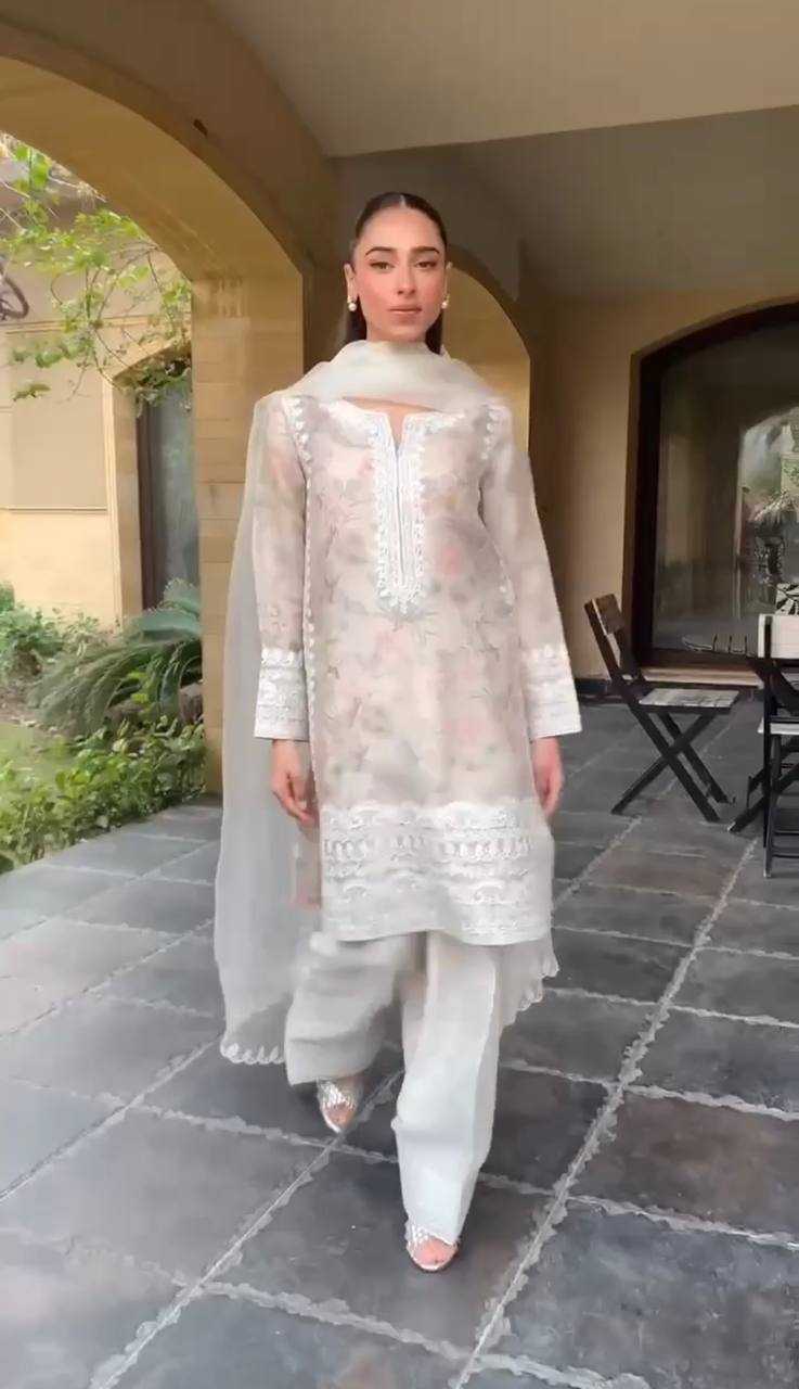 Ynf Organza Silk KESH499 3126 Suits & Dresses Wedding Collections Festive Collections Wholesale Embroidery Suits Palazzo Suit Ladies Silk Suit Manufacturer