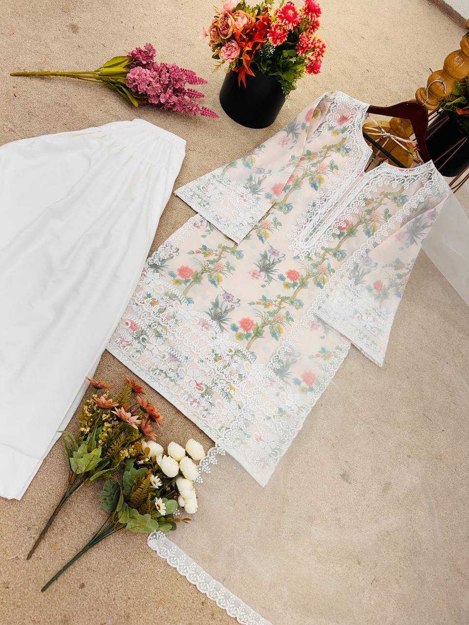 Ynf Organza Silk KESH499 3126 Suits & Dresses Wedding Collections Festive Collections Wholesale Embroidery Suits Palazzo Suit Ladies Silk Suit Manufacturer