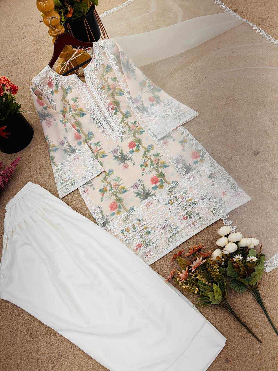 Ynf Organza Silk KESH499 3126 Suits & Dresses Wedding Collections Festive Collections Wholesale Embroidery Suits Palazzo Suit Ladies Silk Suit Manufacturer