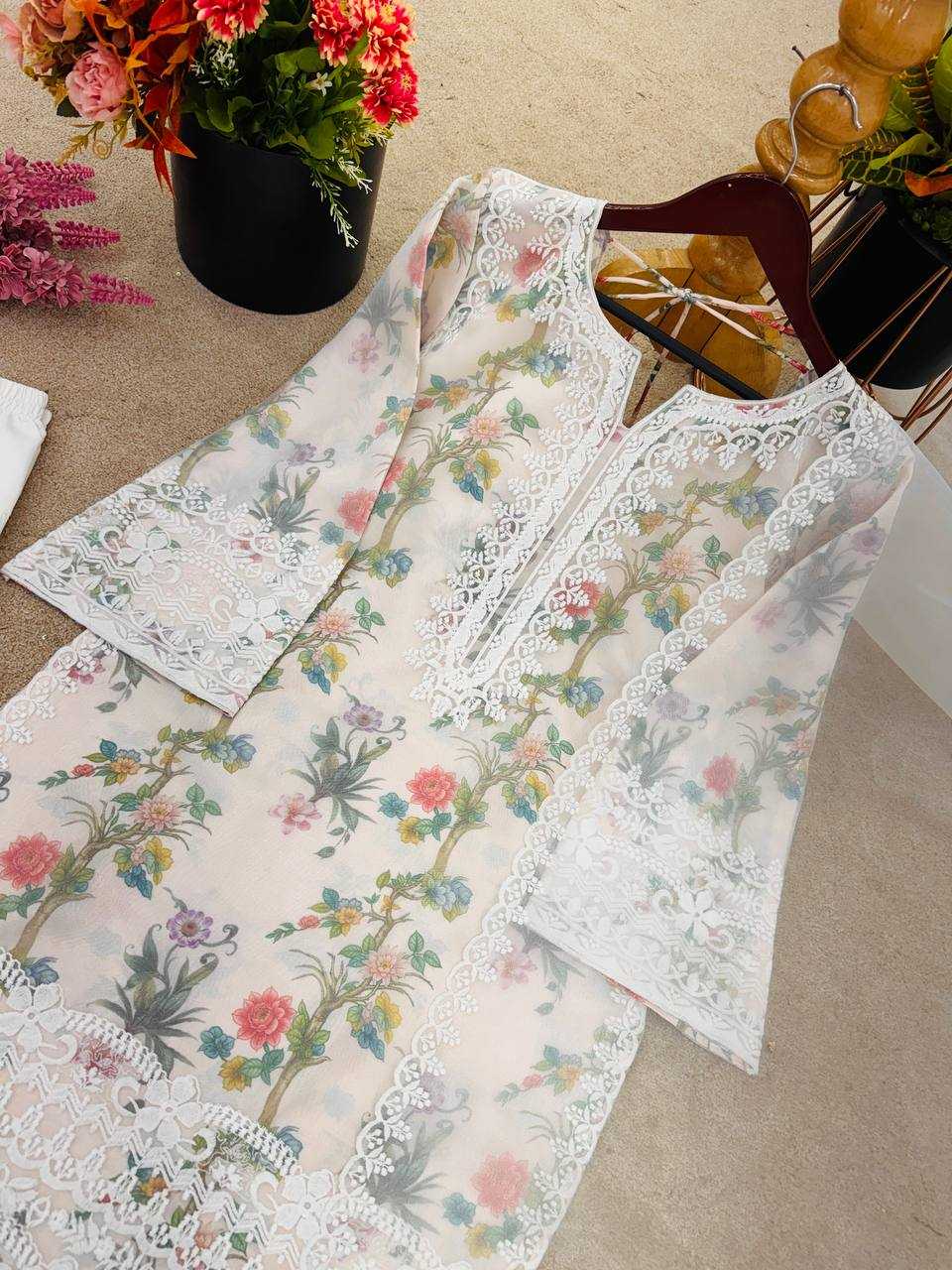 Ynf Organza Silk KESH499 3126 Suits & Dresses Wedding Collections Festive Collections Wholesale Embroidery Suits Palazzo Suit Ladies Silk Suit Manufacturer