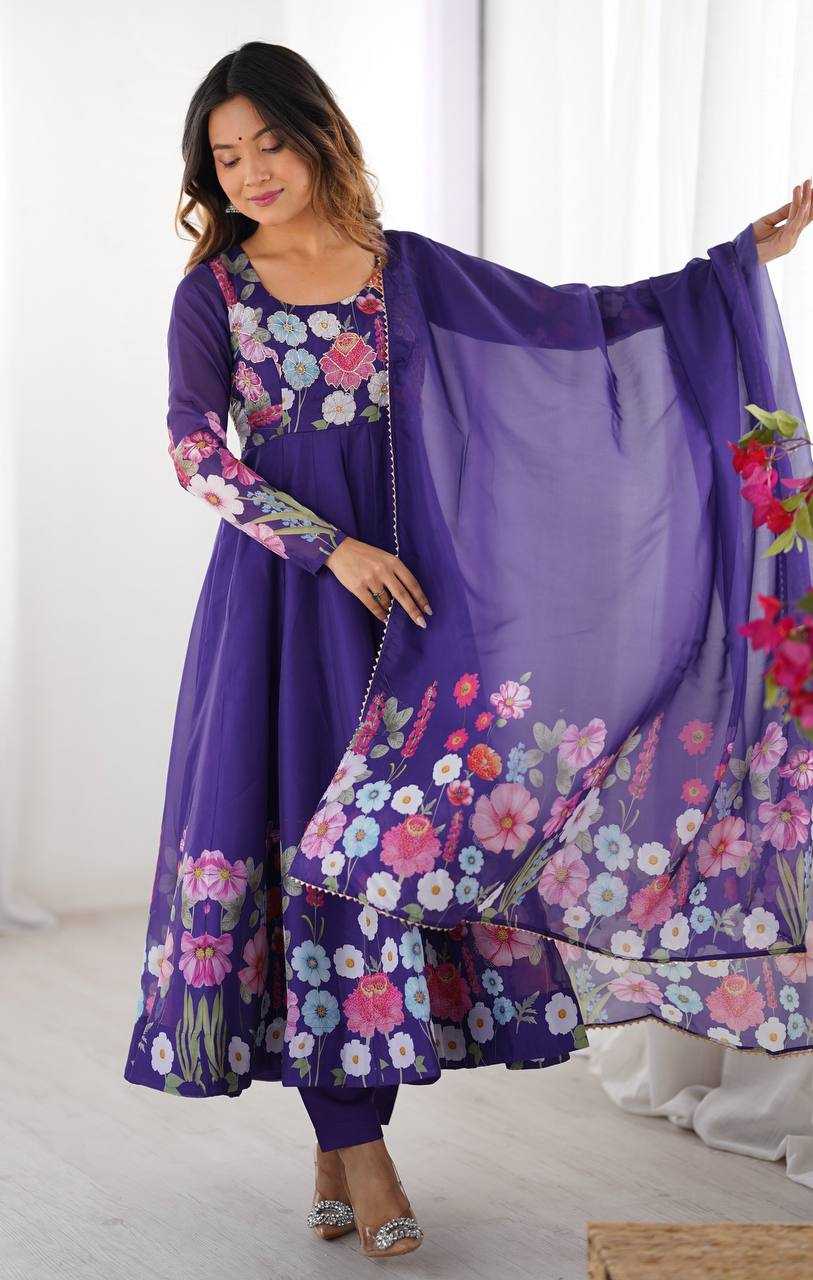 Ynf Organza Silk KESH504 25 Suits & Dresses Wedding Collections Festive Collections Wholesale Printed Suits Ladies Silk Suit Anarkali Suits Manufacturer
