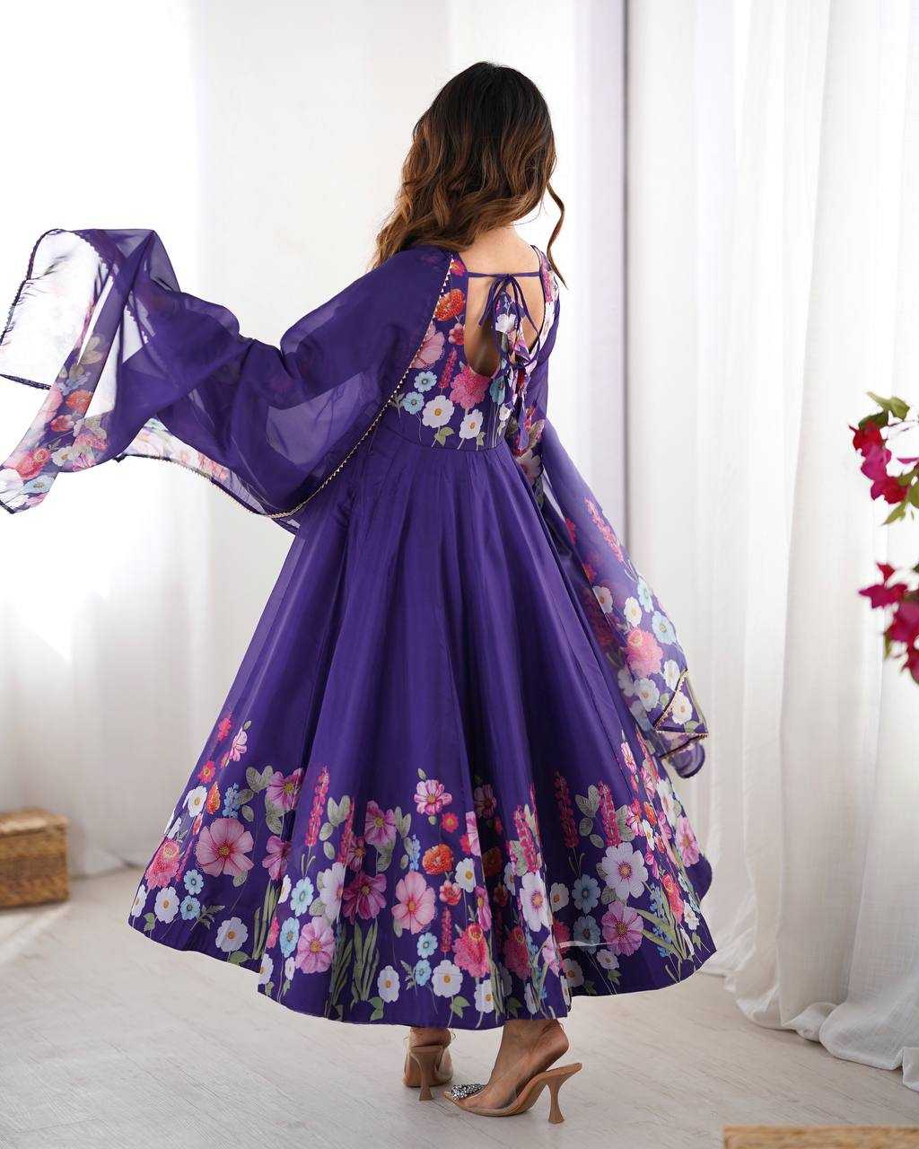Ynf Organza Silk KESH504 25 Suits & Dresses Wedding Collections Festive Collections Wholesale Printed Suits Ladies Silk Suit Anarkali Suits Manufacturer