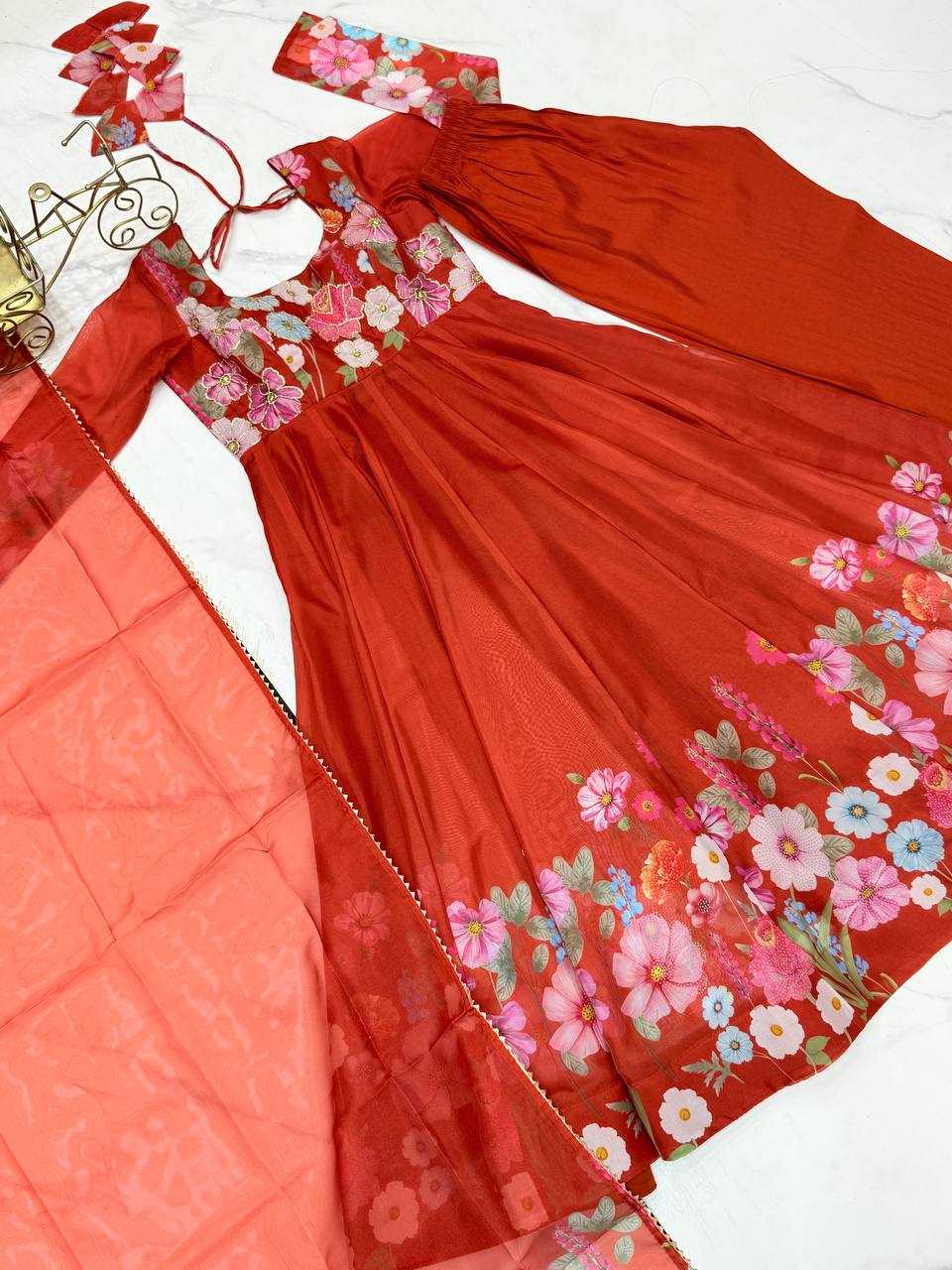Ynf Organza Silk KESH504 25 Suits & Dresses Wedding Collections Festive Collections Wholesale Printed Suits Ladies Silk Suit Anarkali Suits Manufacturer