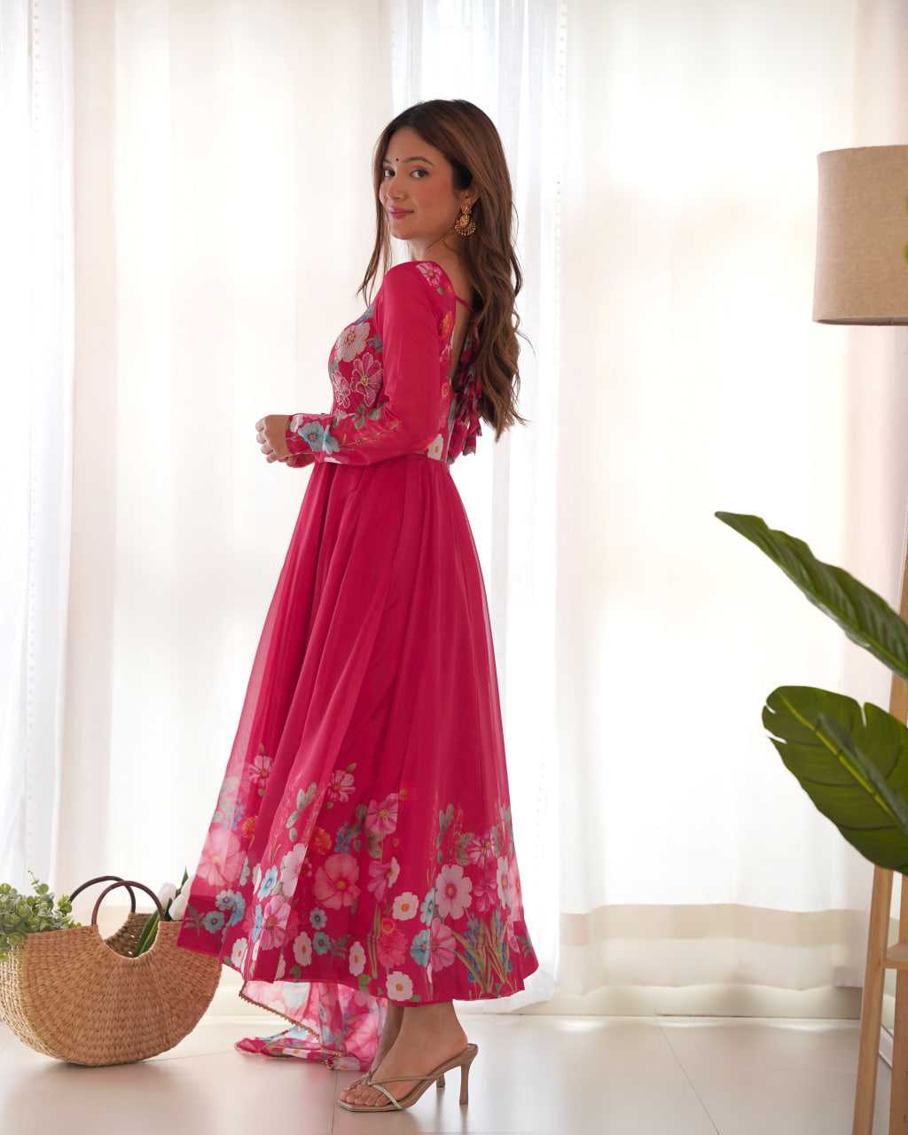 Ynf Organza Silk KESH504 25 Suits & Dresses Wedding Collections Festive Collections Wholesale Printed Suits Ladies Silk Suit Anarkali Suits Manufacturer