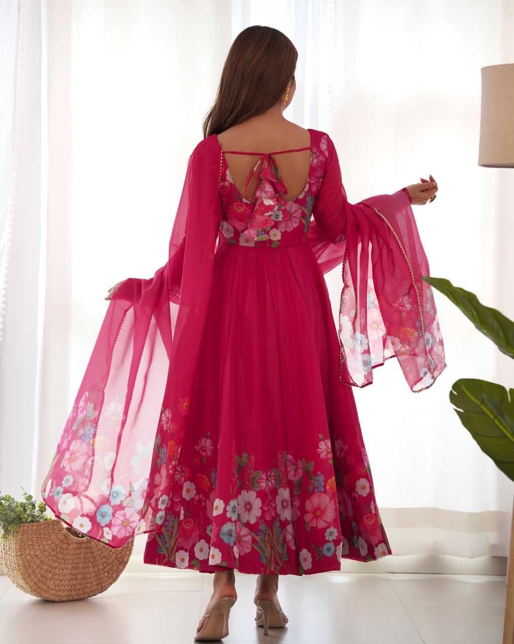 Ynf Organza Silk KESH504 25 Suits & Dresses Wedding Collections Festive Collections Wholesale Printed Suits Ladies Silk Suit Anarkali Suits Manufacturer
