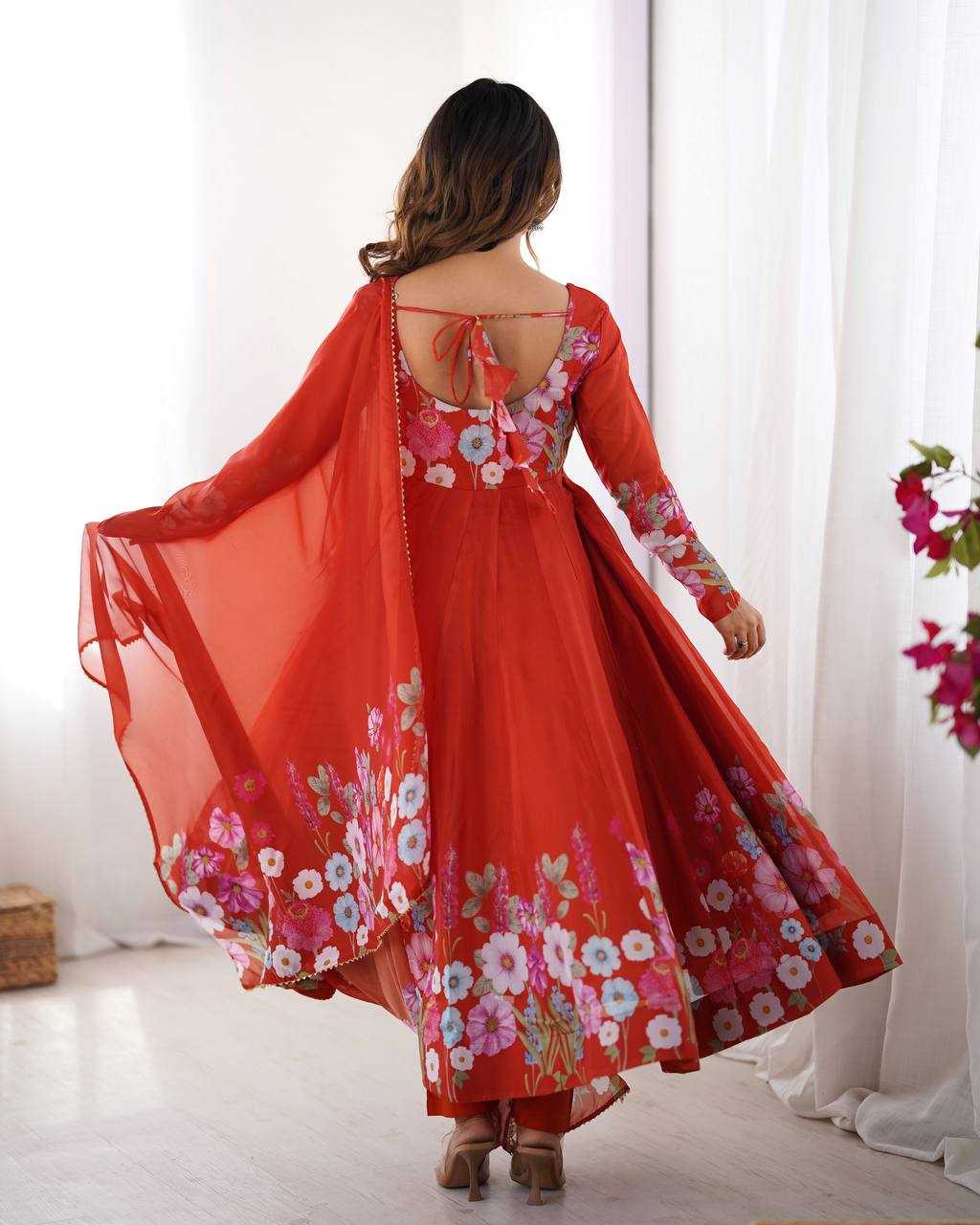 Ynf Organza Silk KESH504 25 Suits & Dresses Wedding Collections Festive Collections Wholesale Printed Suits Ladies Silk Suit Anarkali Suits Manufacturer
